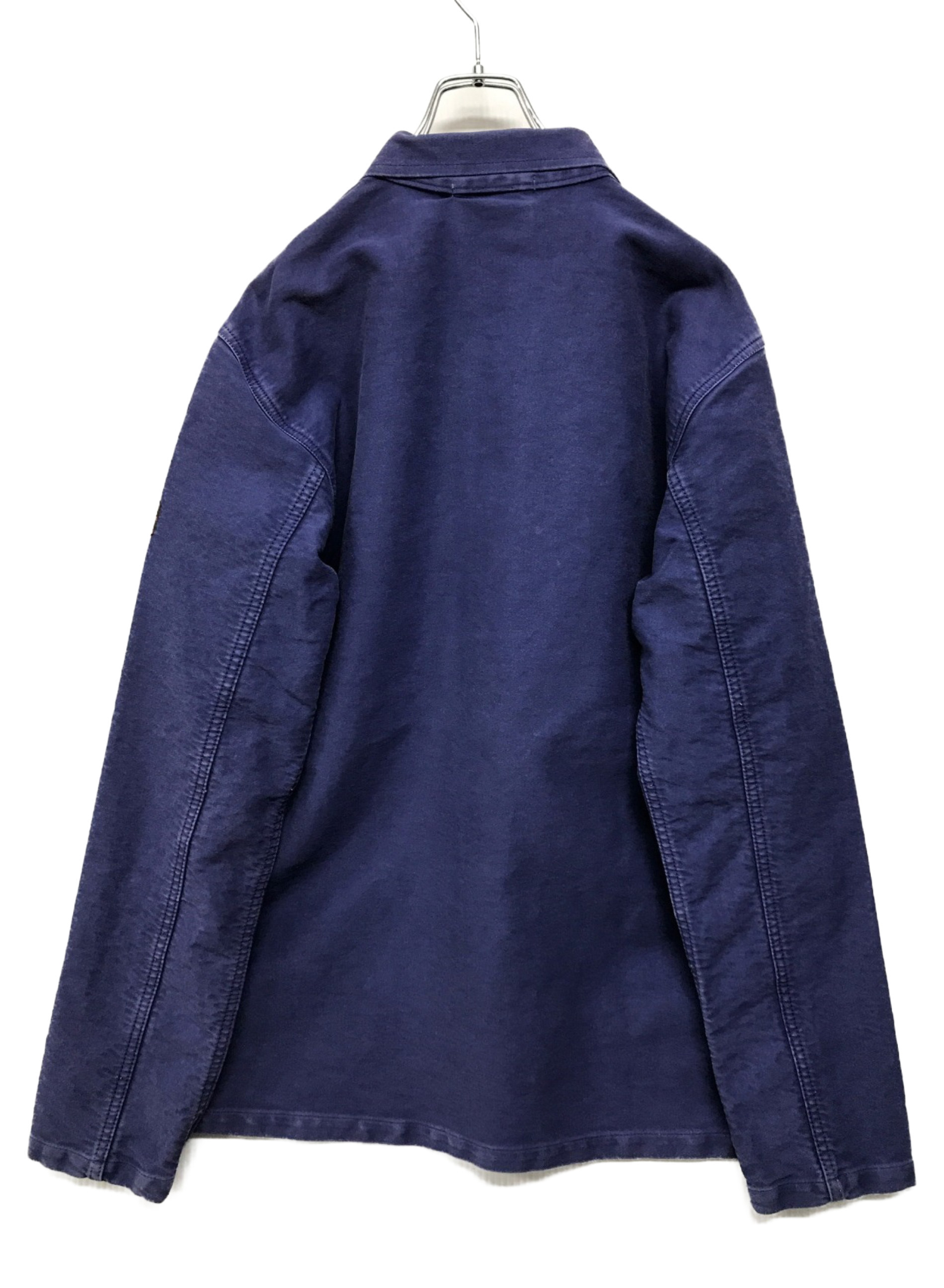 LA MARINIERE FRANCAISE (マリネール フランセイズ) モールスキンフレンチワークジャケット ブルー サイズ:Ｌ