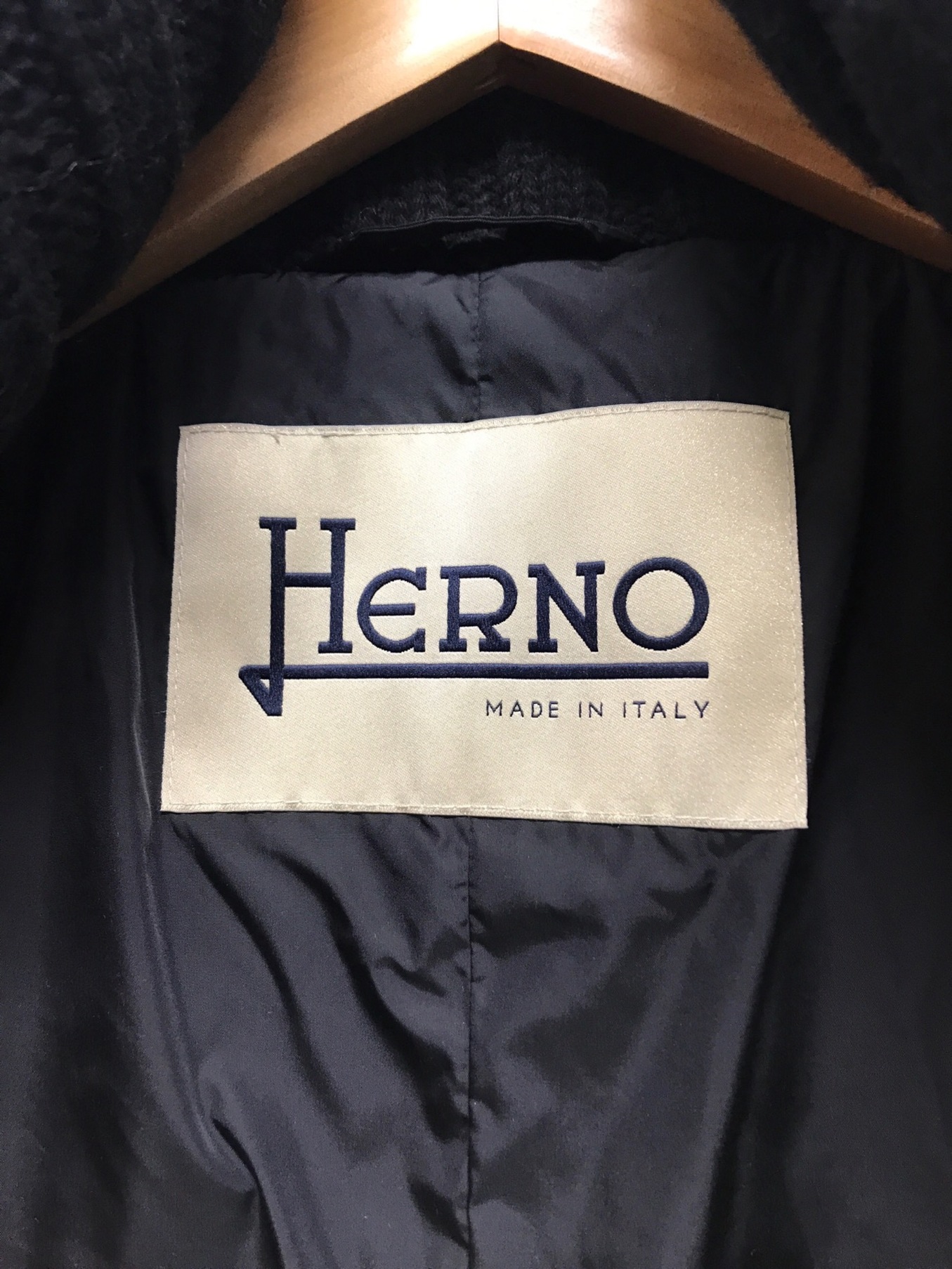 HERNO (ヘルノ) リブ襟ダウンコート ブラック サイズ:40 未使用品