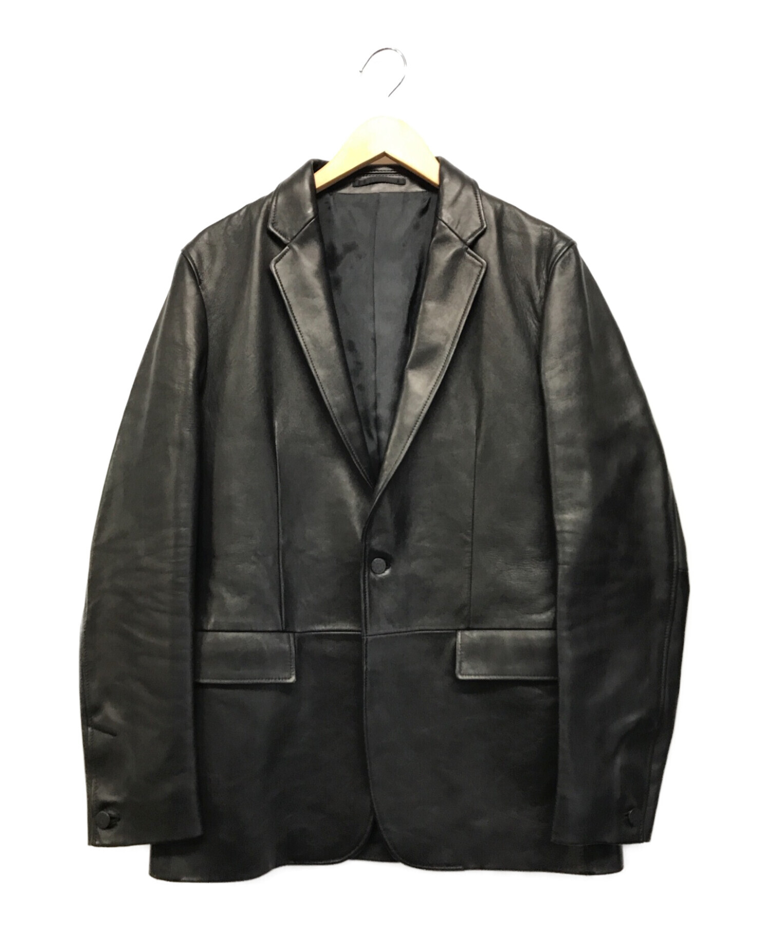 ck Calvin Klein (シーケーカルバンクライン) レザージャケット ブラック サイズ:38