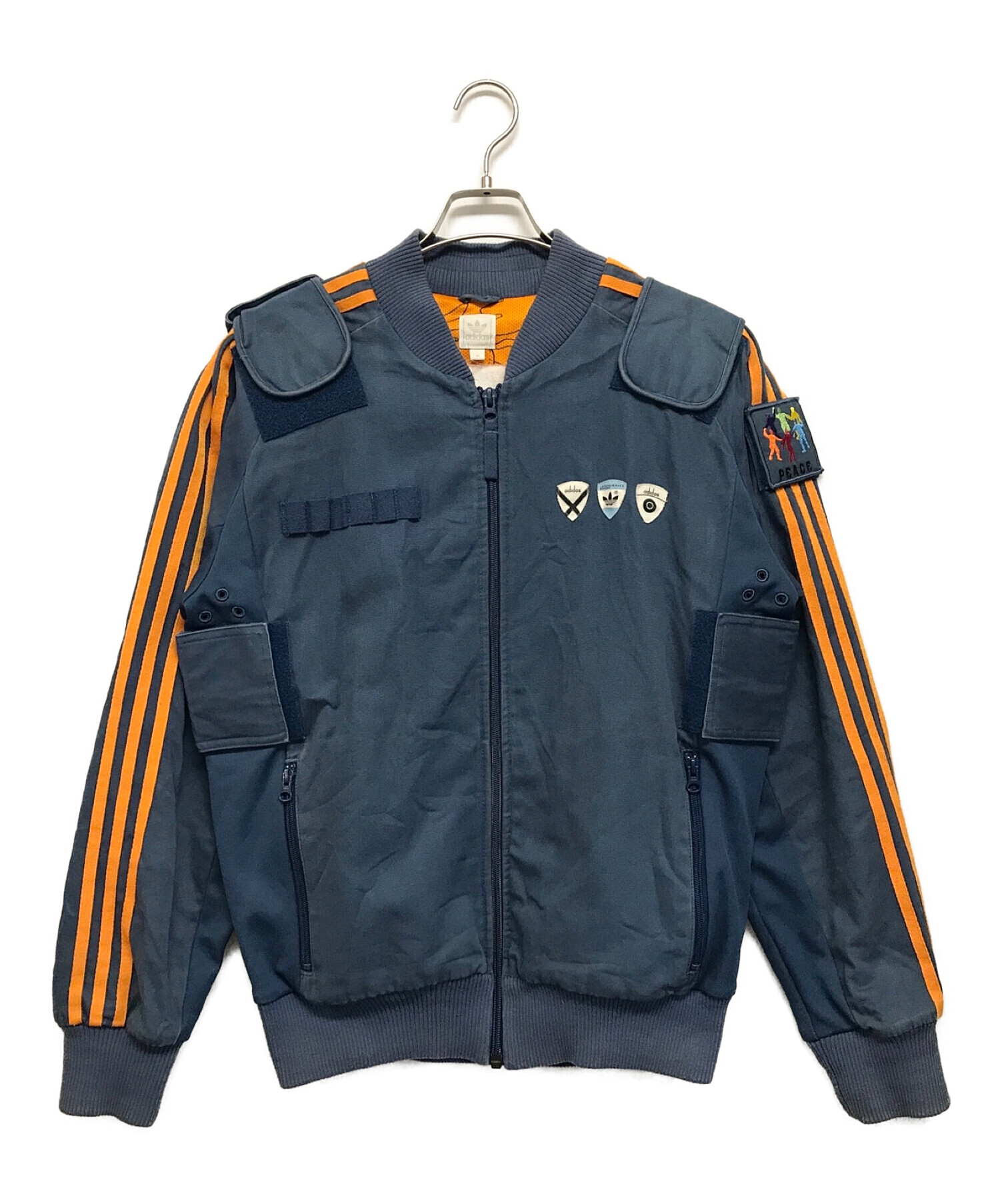 adidas (アディダス) 【古着】ワッペンミリタリージャケット ブルー サイズ:SIZE M