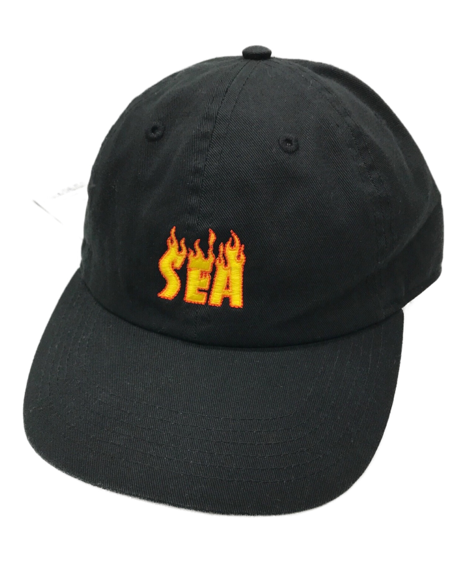 THRASHER×WIND AND SEA (スラッシャー×ウィンダンシー) Flame Low cap ブラック 未使用品