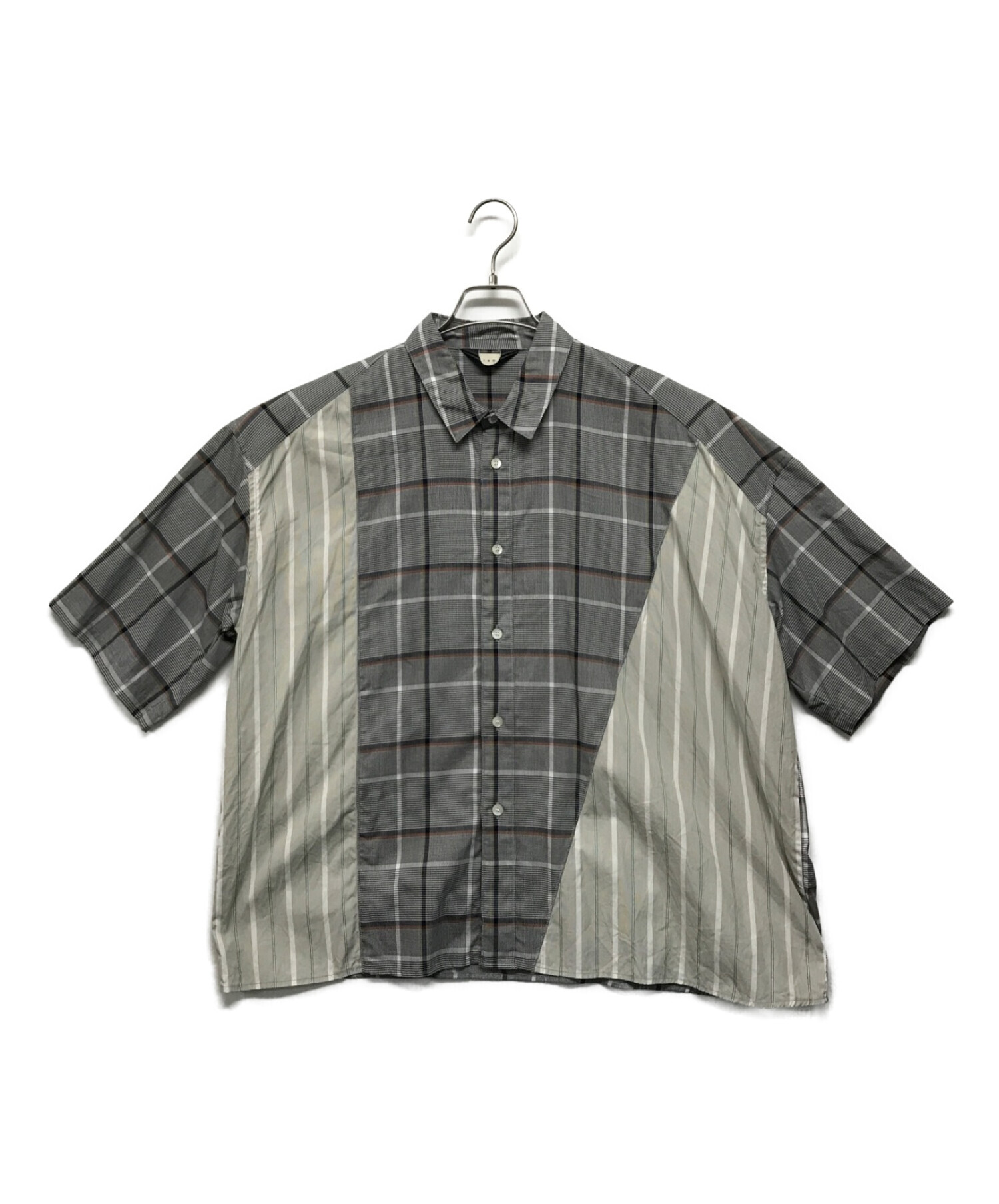 jieda (ジエダ) ASYMMETRY S/S SHIRT グレー サイズ:SIZE 2