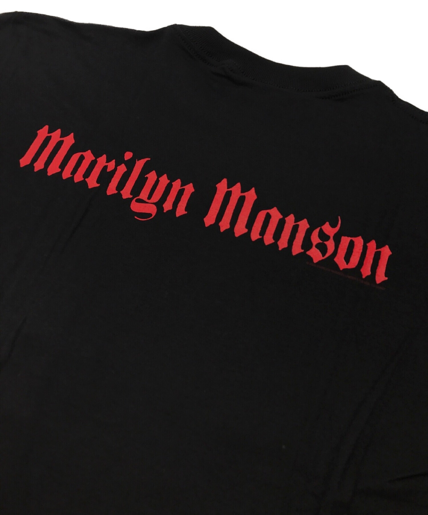 バンドTシャツ (バンドTシャツ) 【古着】Marilyn Manson 2000年 プリントTシャツ ブラック サイズ:SIZE M