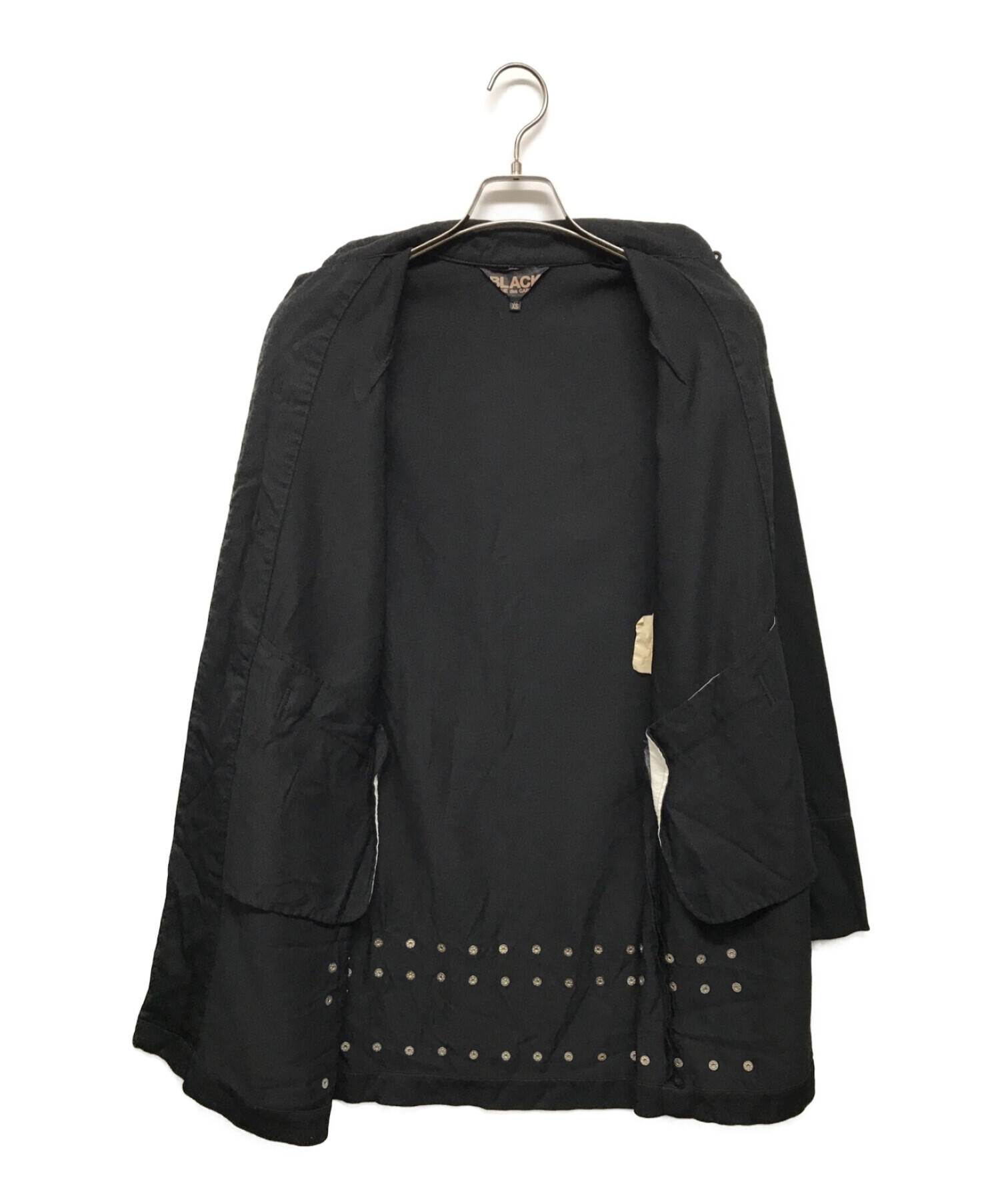 BLACK COMME des GARCONS (コムデギャルソン) 特殊加工スタッズチャイナジャケット ブラック サイズ:SIZE XS