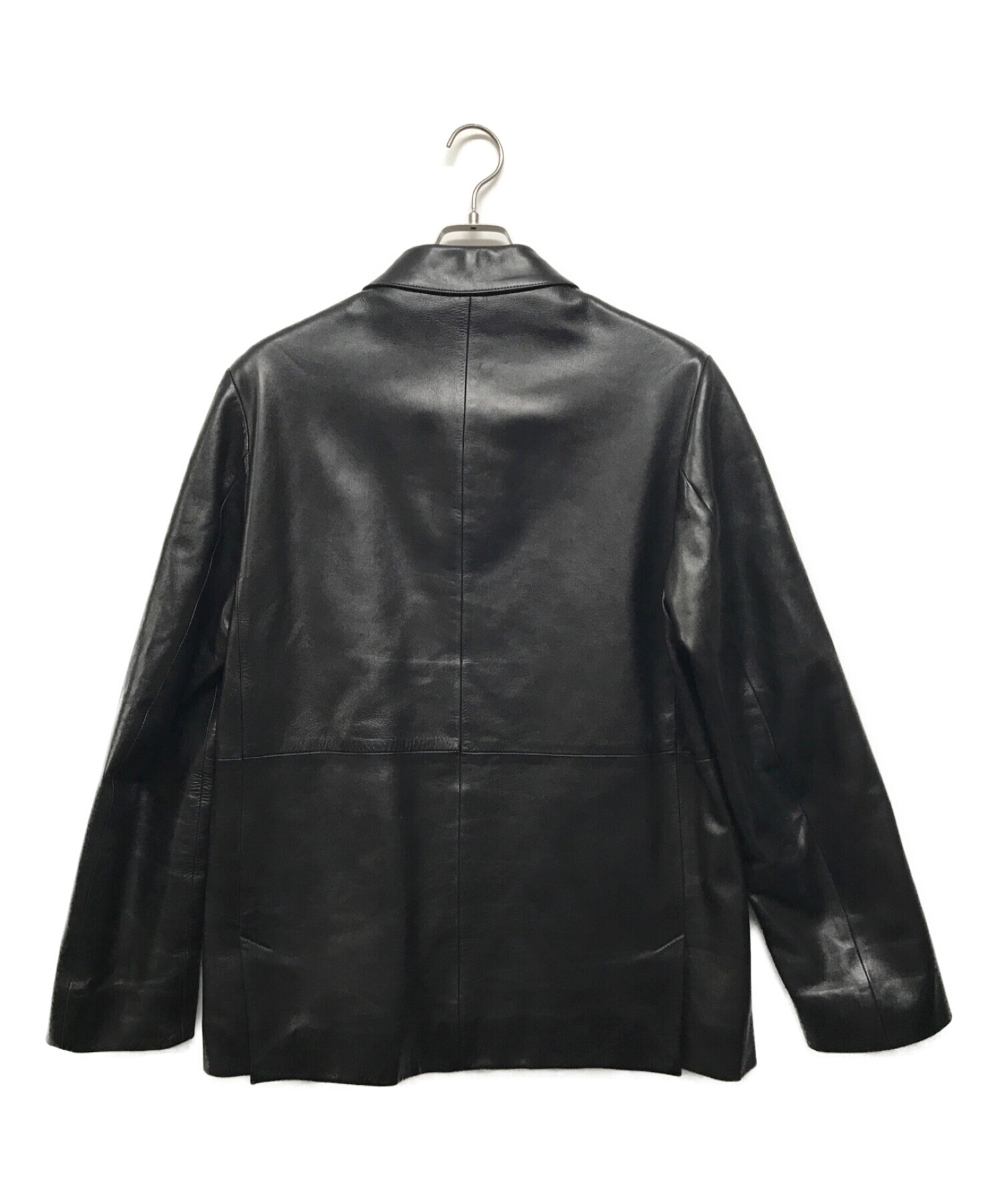 PRADA (プラダ) レザージャケット ブラック サイズ:46
