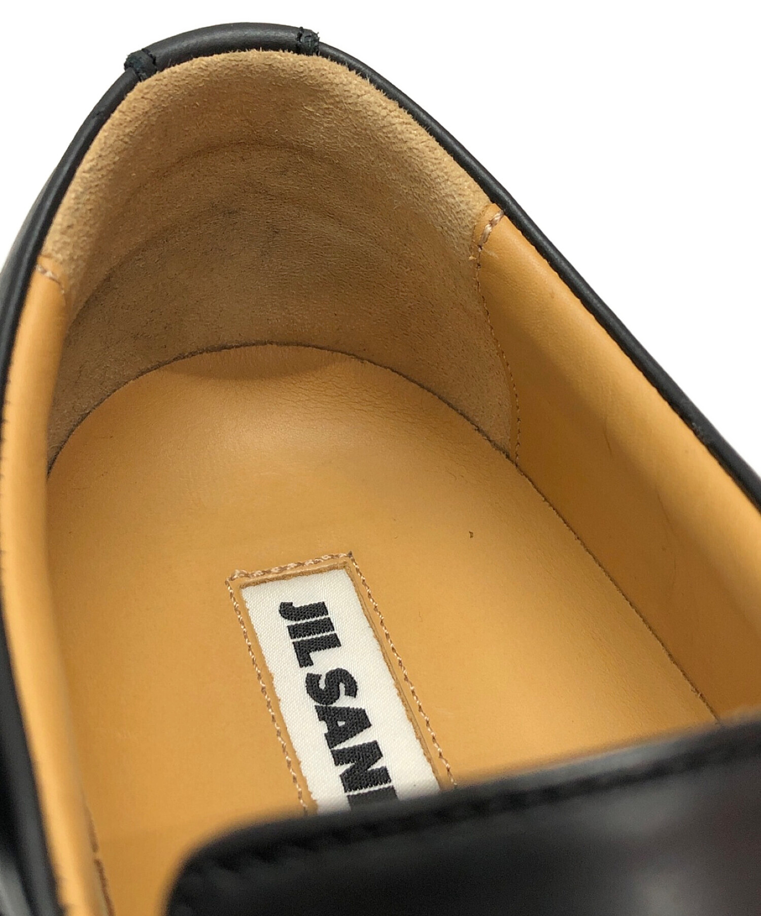 JIL SANDER (ジルサンダー) プラットフォームレザースリッポン ブラック サイズ:SIZE 40