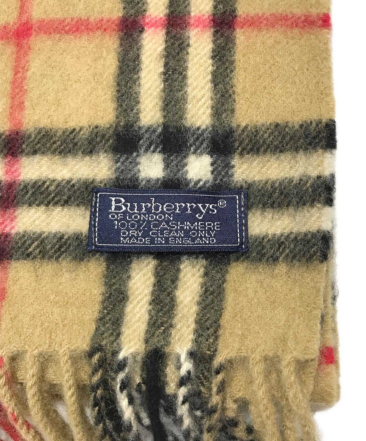Burberry's (バーバリーズ) 【OLD】カシミヤノバチェックマフラー ベージュ