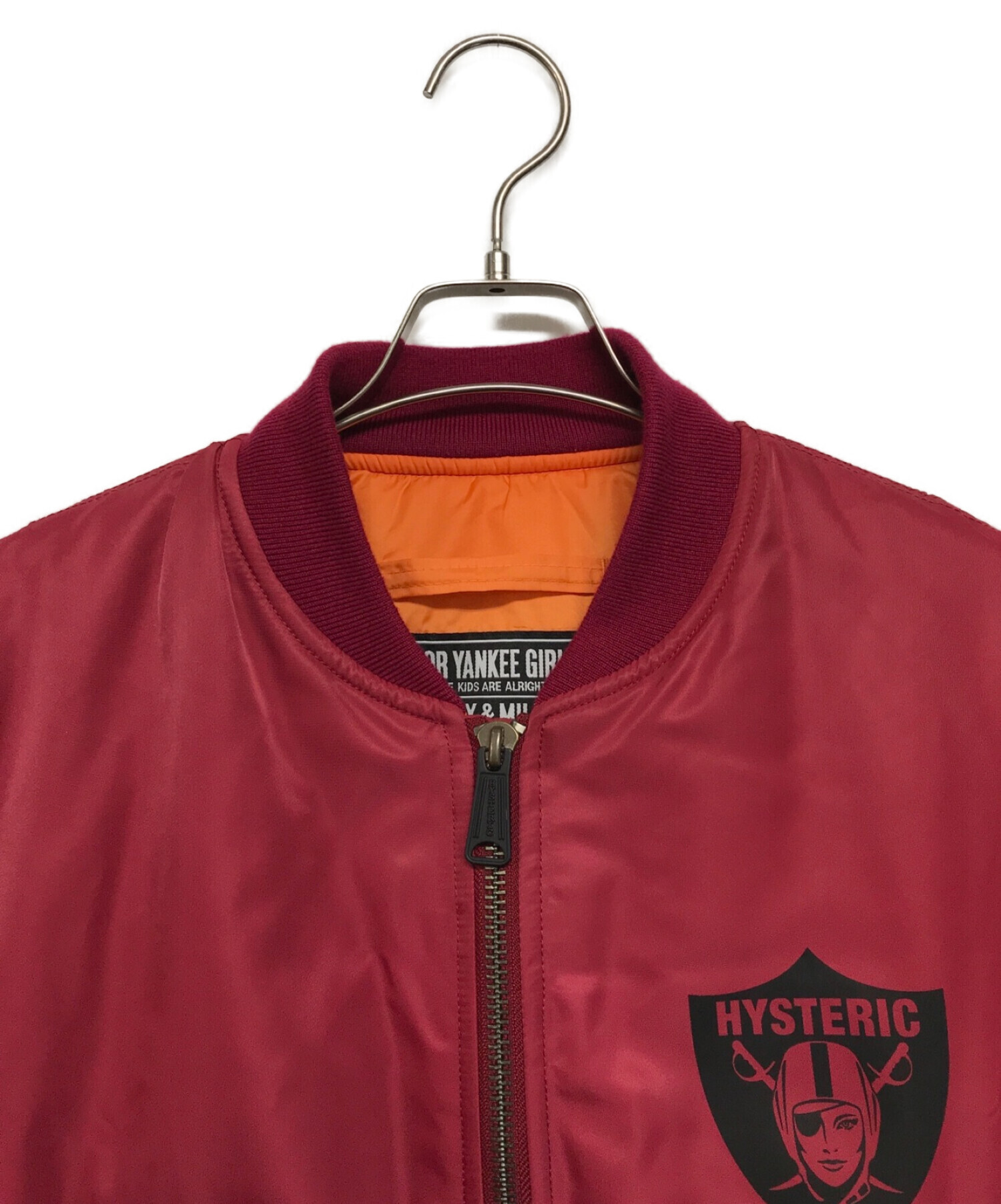 Hysteric Glamour (ヒステリックグラマー) WOMAN PIRATE MA-1ジャケット レッド サイズ:SIZE M