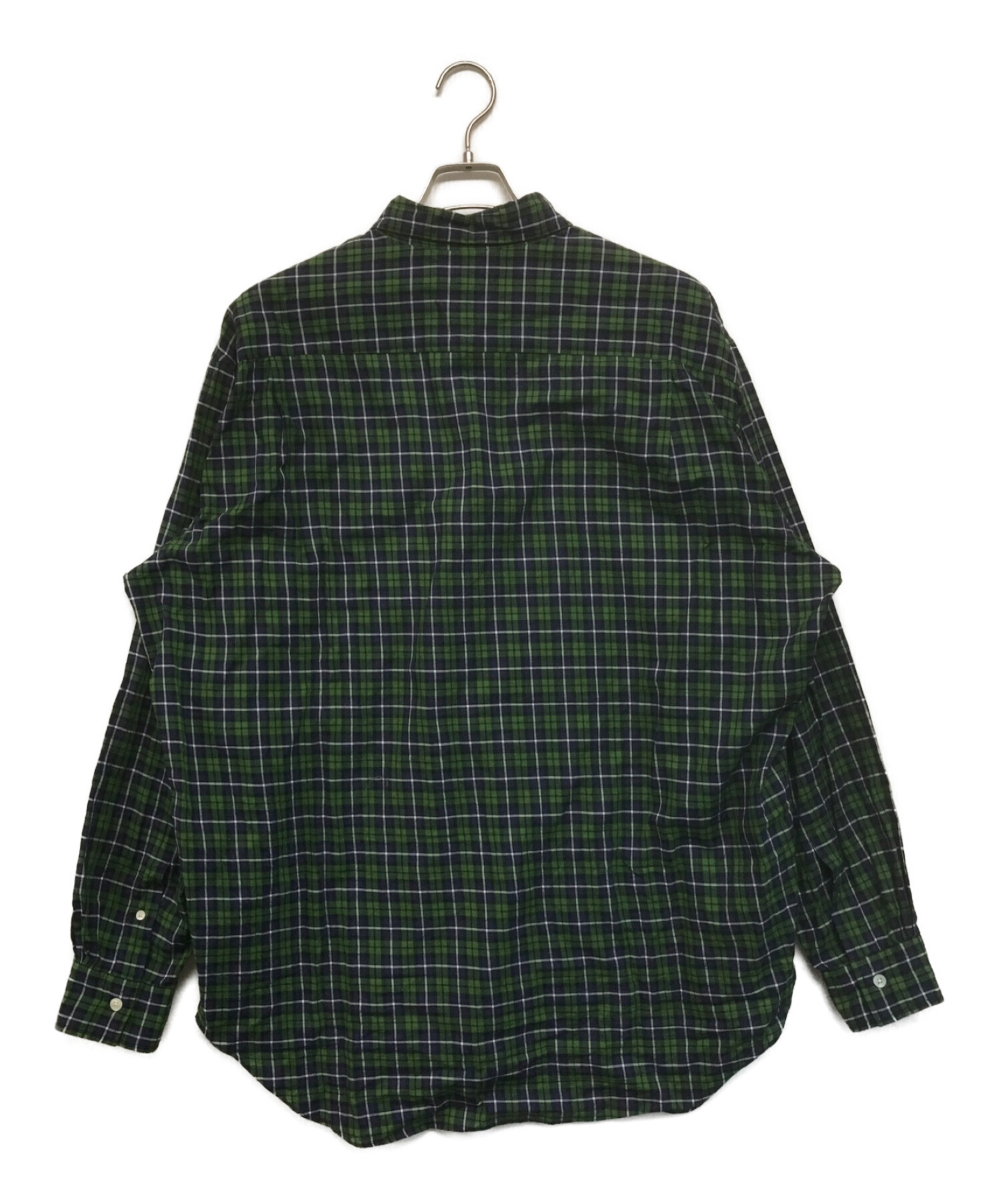 MARKAWARE (マーカウェア) HUGE SHIRT SOKTAS CHECK VIYELLA グリーン サイズ:SIZE 2