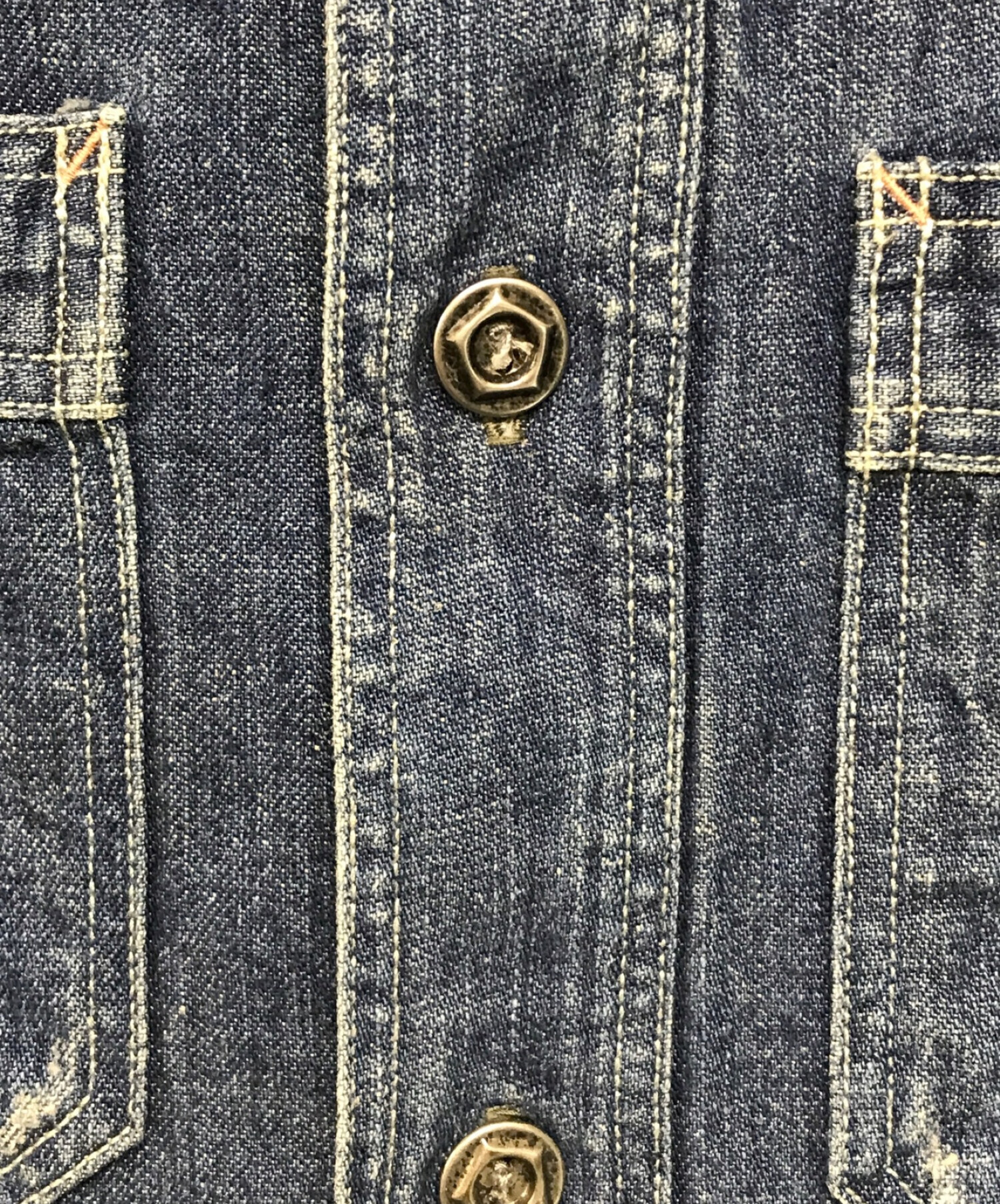 RRL (ダブルアールエル) 【古着】コットンリネンシャンブレーシャツ インディゴ サイズ:SIZE S