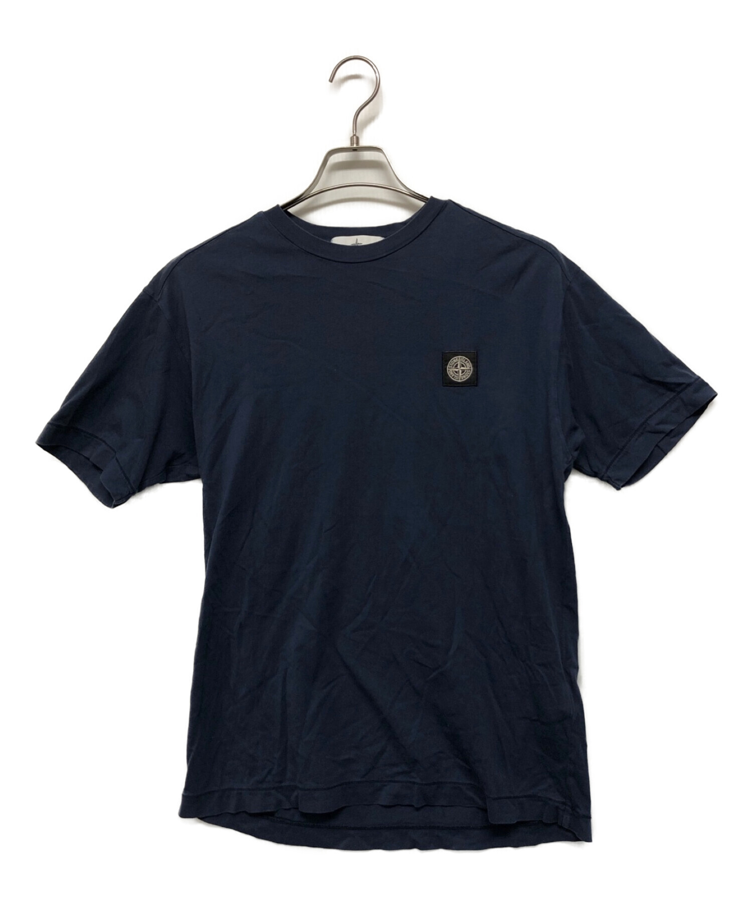 STONE ISLAND ストーンアイランド 22SS Compass-patch Cotton Polo Shirt半袖 ポロシャツ ポロ 襟 ブランド ロゴ ホワイト 741522613