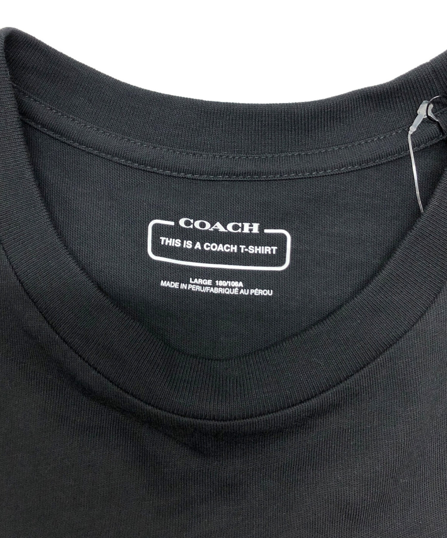 COACH (コーチ) ロゴTシャツ ブラック サイズ:SIZE L 未使用品