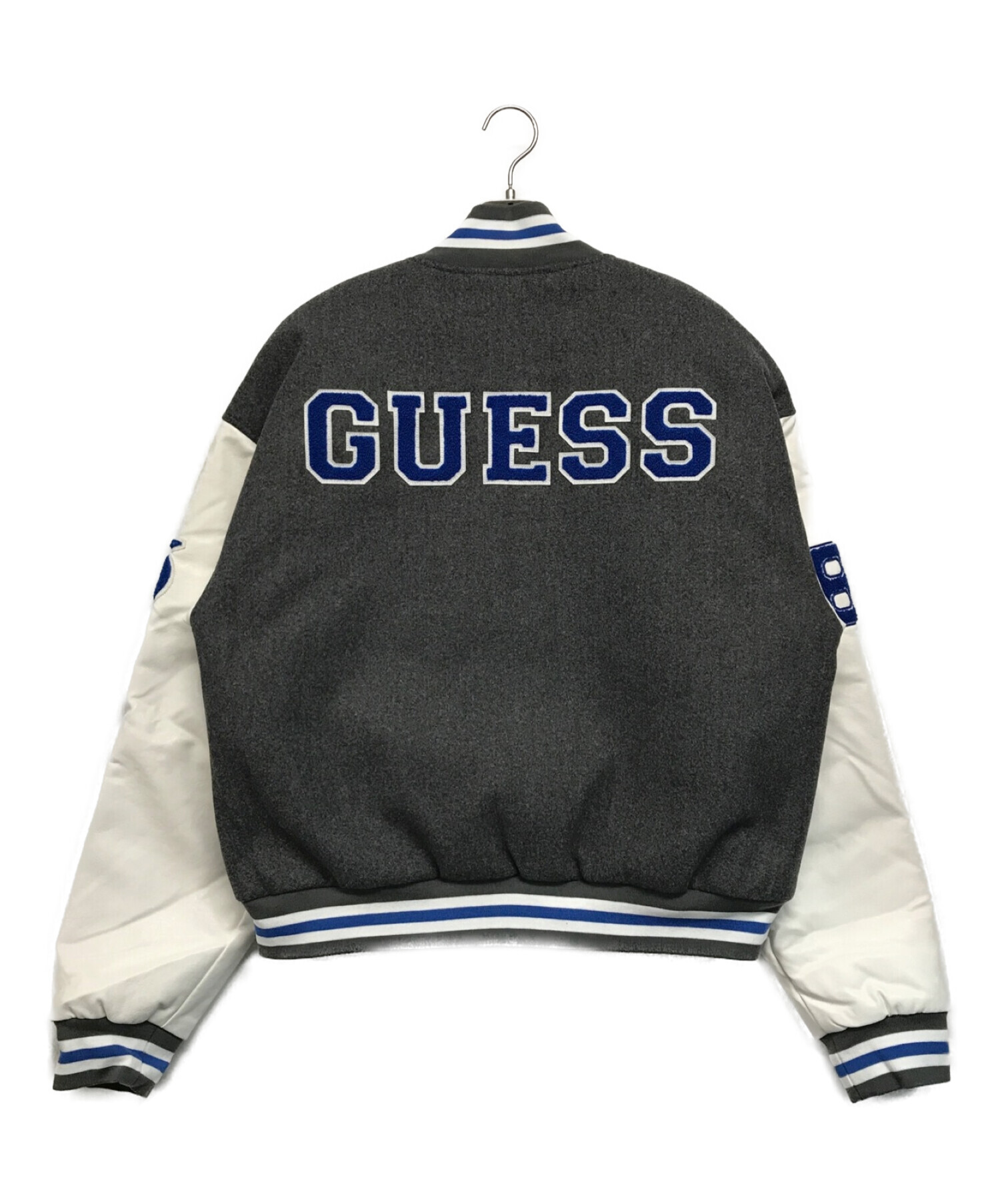 中古・古着通販】GUESS (ゲス) スタジャン グレー サイズ:SIZE XL 未