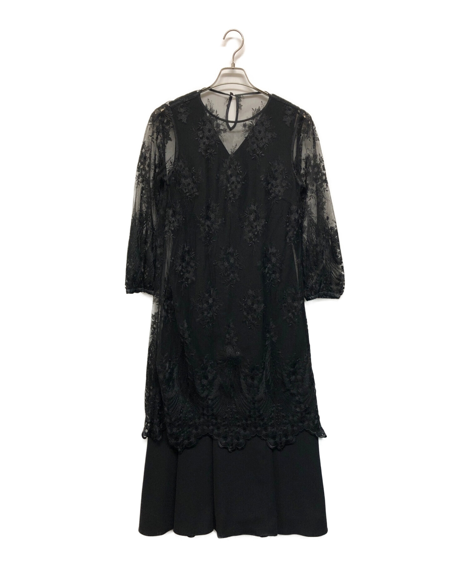 Ameri VINTAGE (アメリヴィンテージ) 3WAY LAYERED LACE DRESS ブラック サイズ:SIZE M
