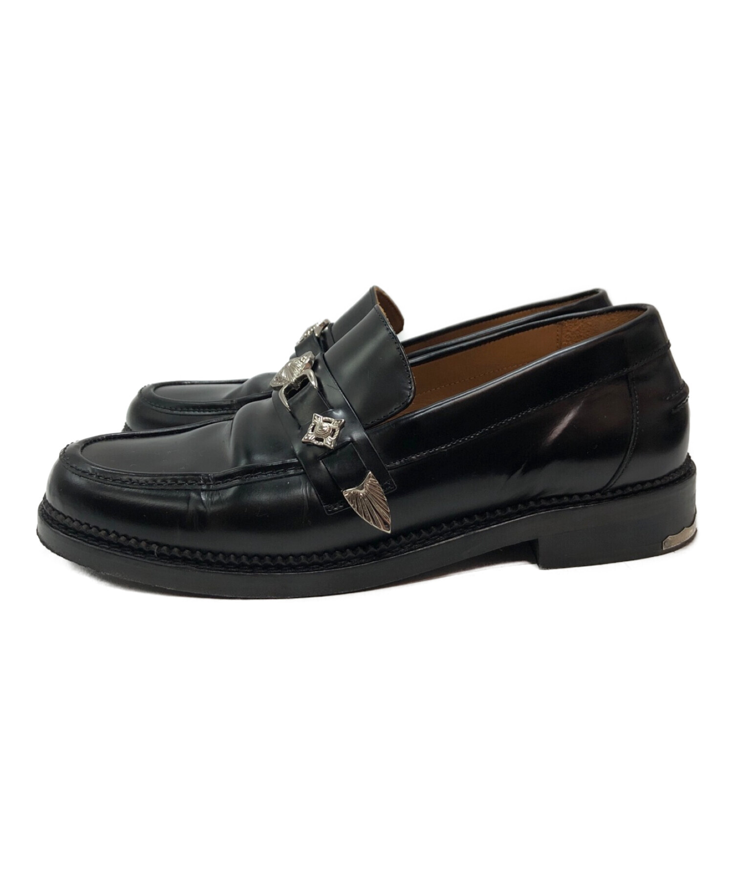 TOGA VIRILIS (トーガ ビリリース) METAL LOAFER ブラック サイズ:SIZE 44