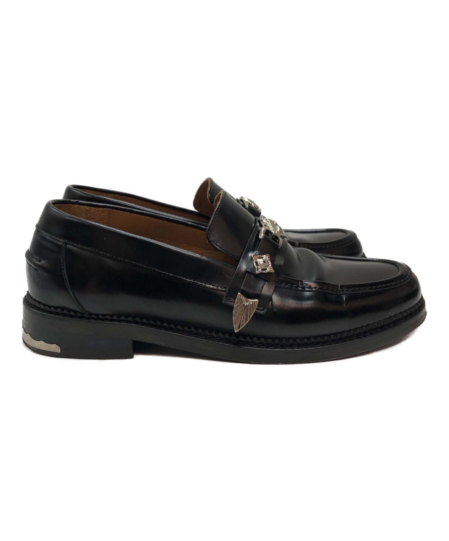 TOGA VIRILIS (トーガ ビリリース) METAL LOAFER ブラック サイズ:SIZE 44