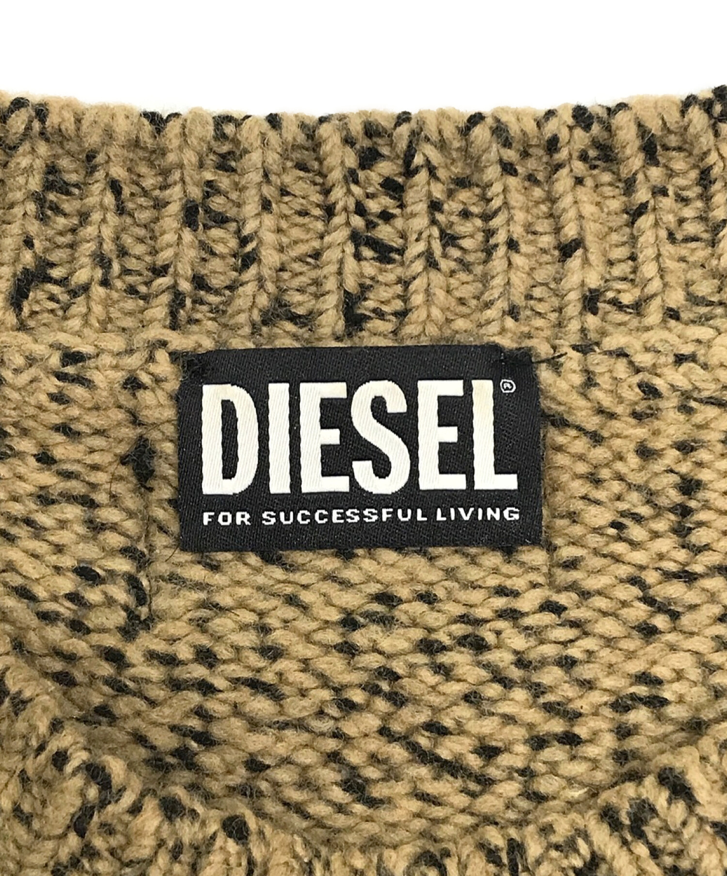 中古・古着通販】DIESEL (ディーゼル) ニット ベージュ サイズ:SIZE S