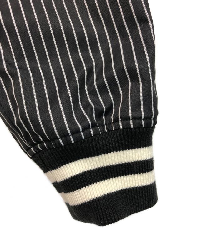 SUPREME (シュプリーム) COMME des GARCONS SHIRT (コムデギャルソンシャツ) Reversible Varsity  Baseball Jacket ホワイト×ブラック サイズ:SIZE M