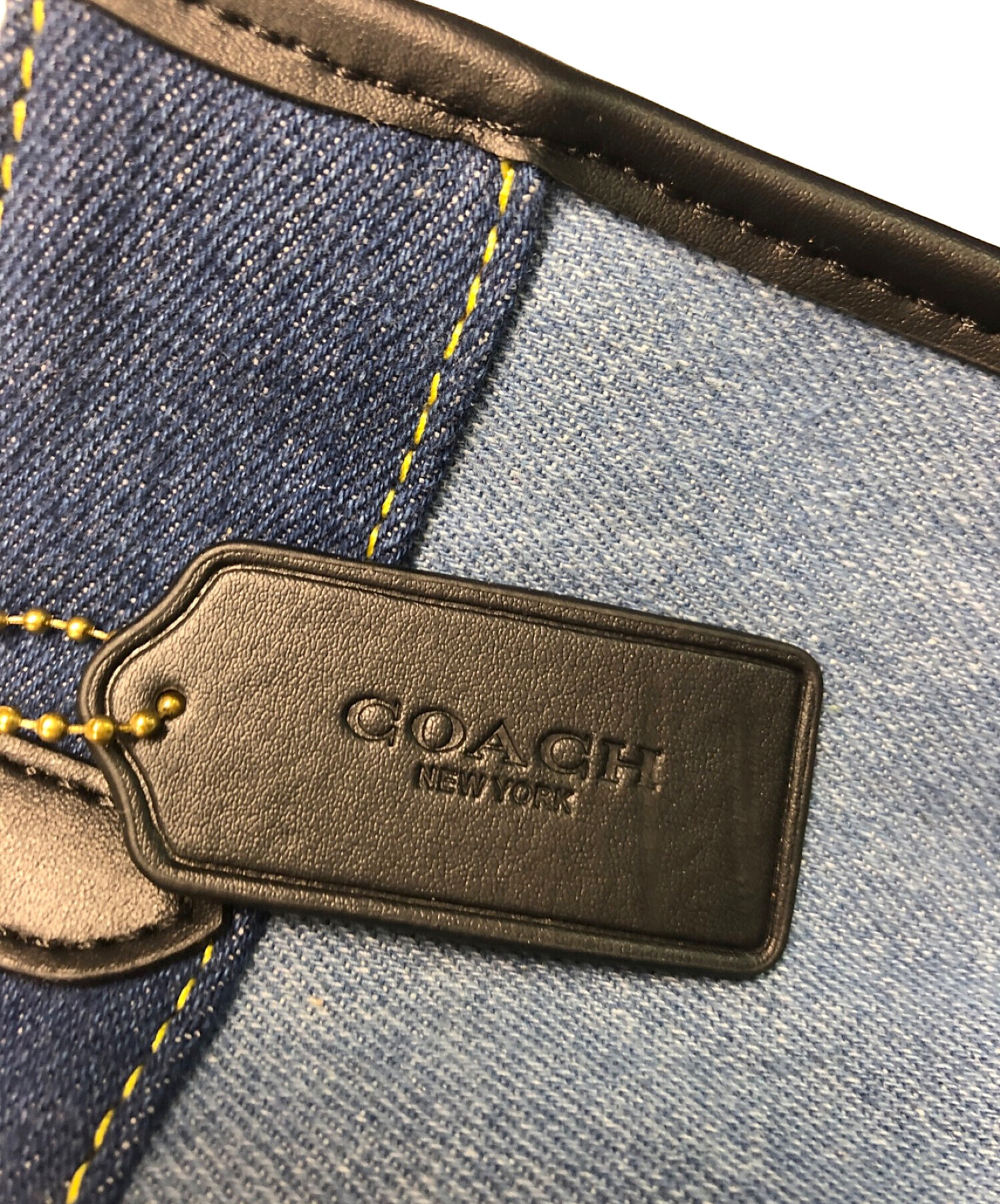 COACH (コーチ) デニム フィールド トートバッグ インディゴ