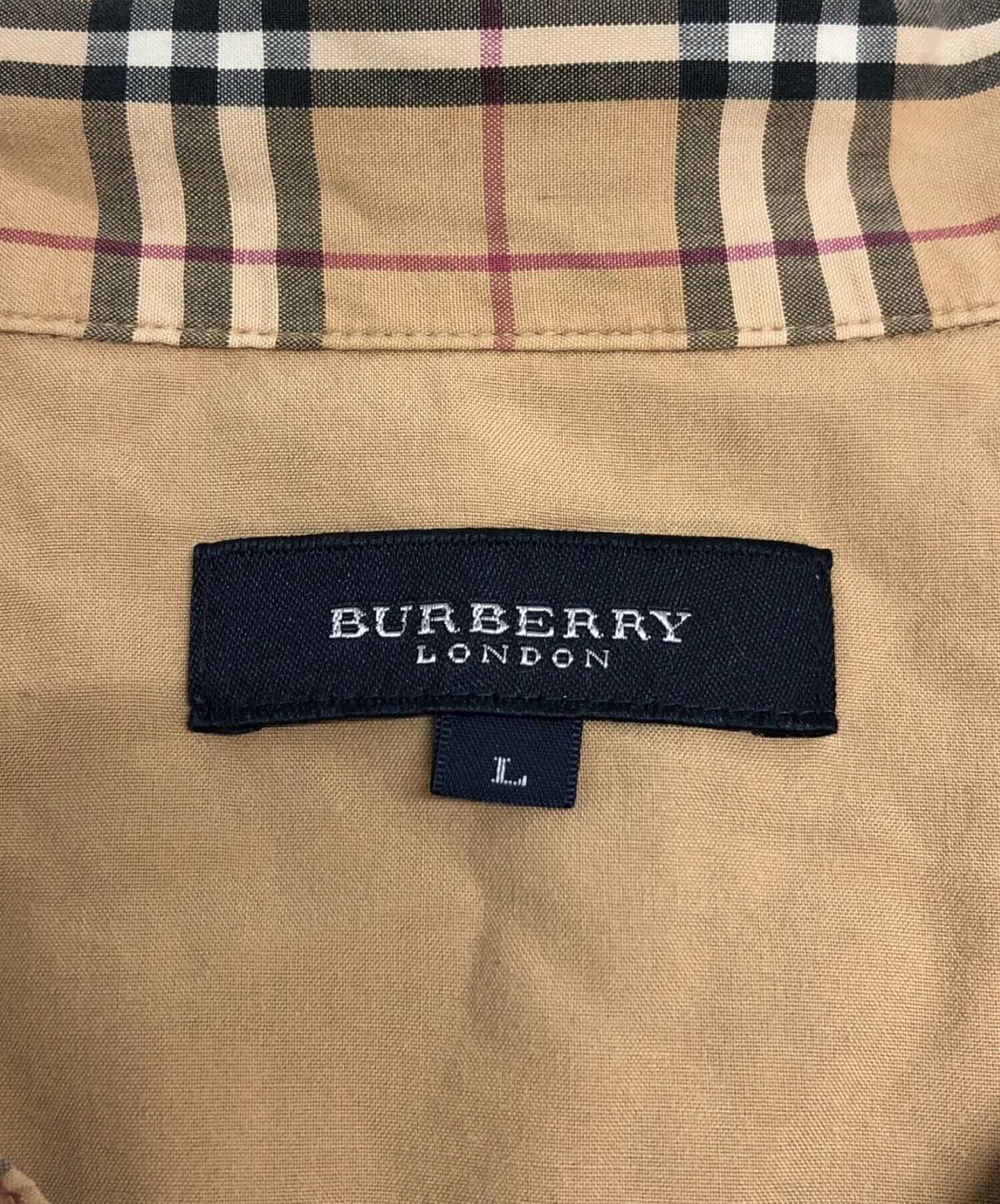 BURBERRY LONDON (バーバリー ロンドン) 【OLD】ノバチェックシャツ ベージュ サイズ:SIZE L