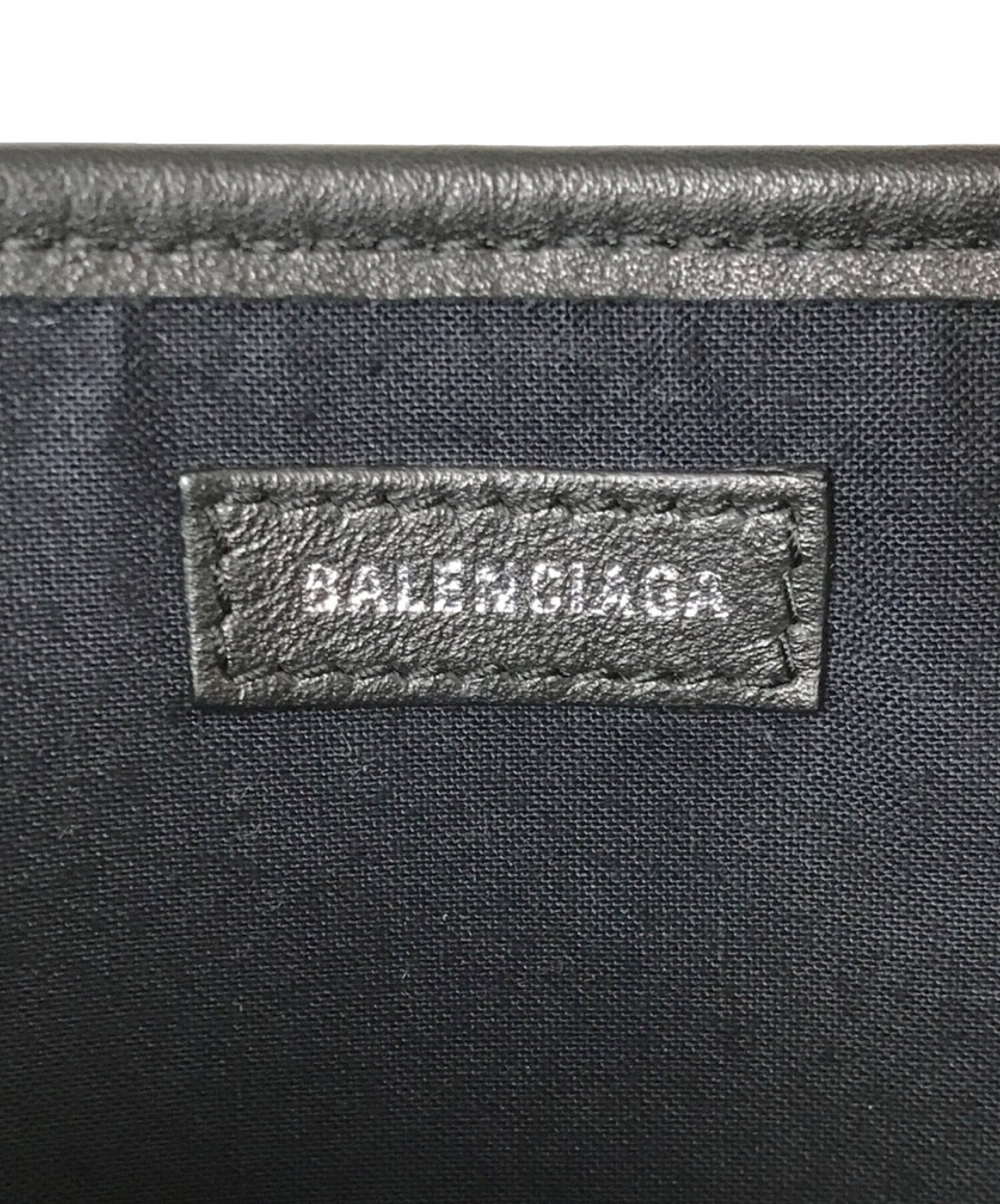 BALENCIAGA (バレンシアガ) パンチングロゴトートバッグ ブラック