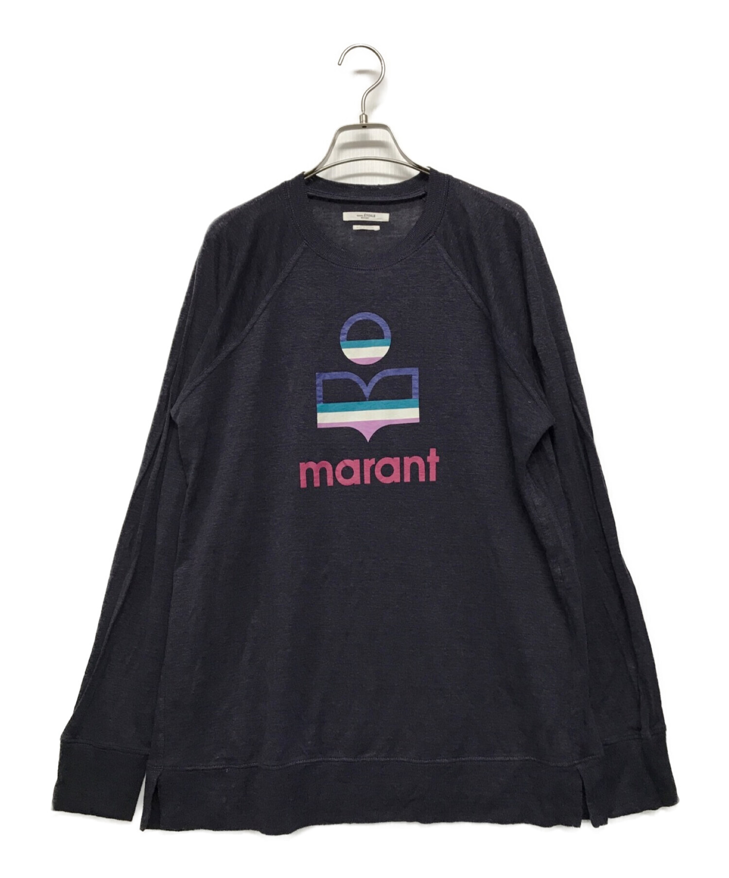 ISABEL MARANT ETOILE (イザベルマランエトワール) ロゴ ロングTシャツ パープル サイズ:SIZE S