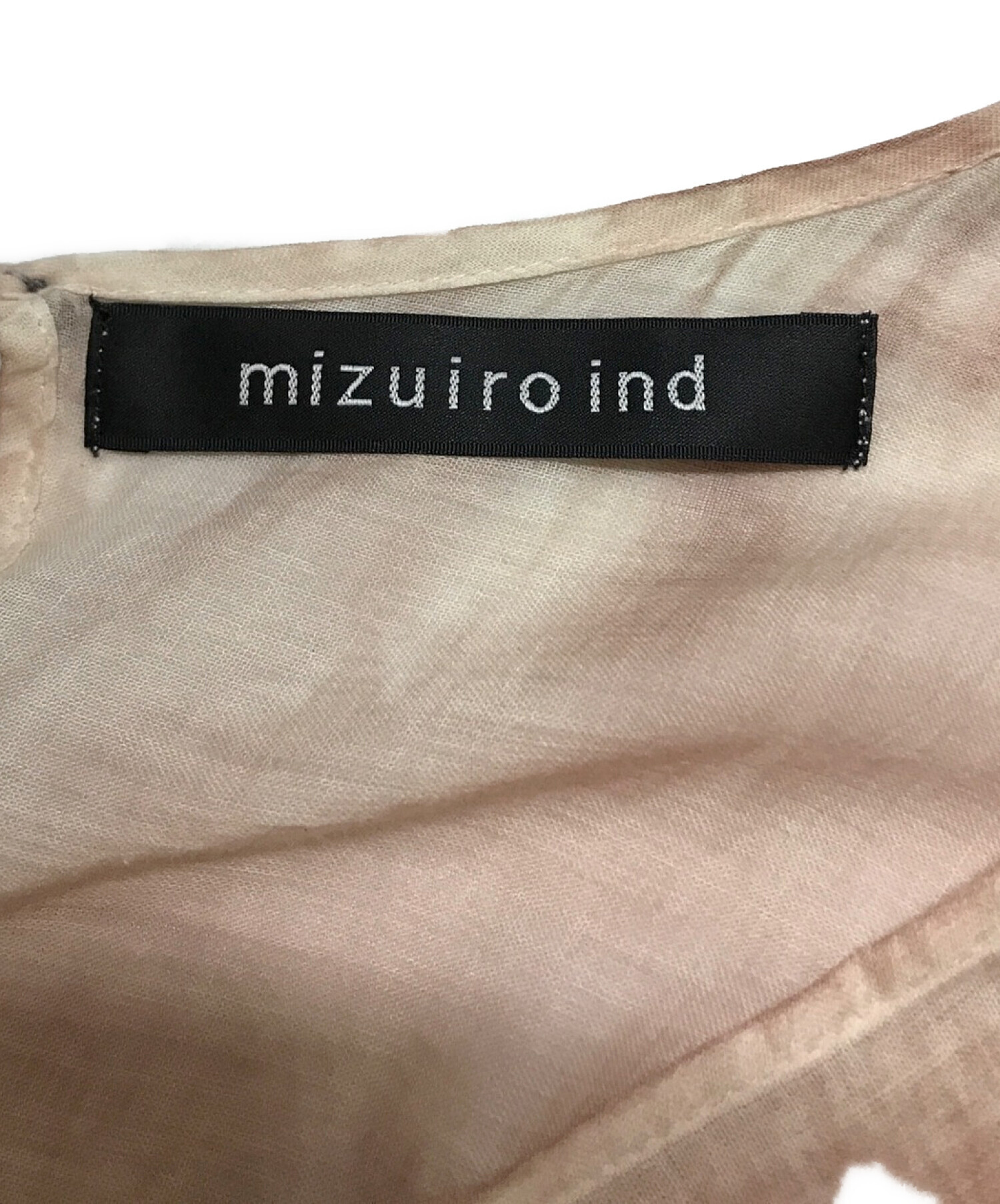 mizuiro-ind (ミズイロインド) ピグメントダイ ワイドギャザープルオーバー ピンク サイズ:SIZE Free
