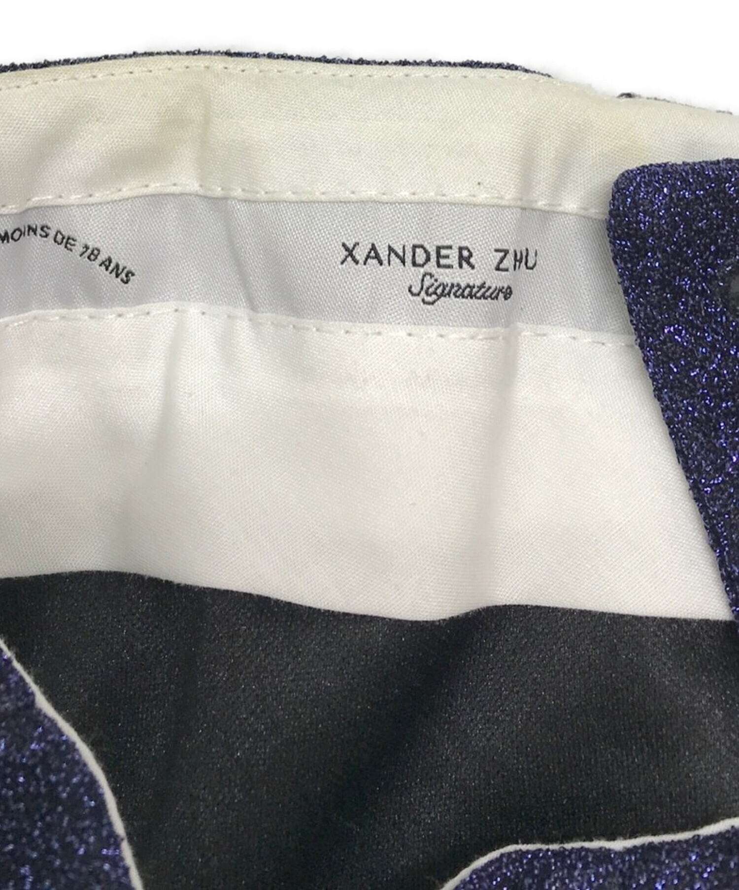 XANDER ZHOU (ザンダーゾウ) デザインパンツ ブルー サイズ:44
