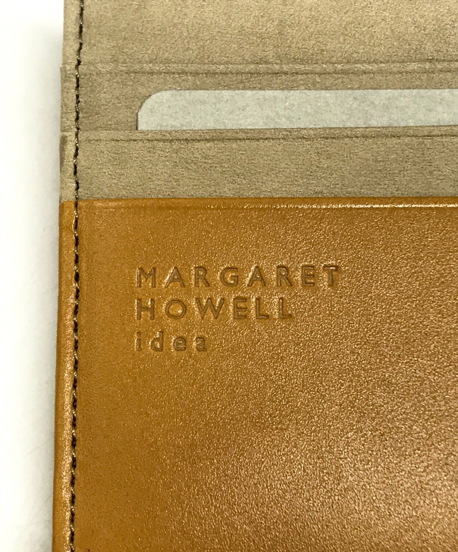 新品 マーガレットハウエルアイディア かぶせ長財布 ブラウン 茶色 brown