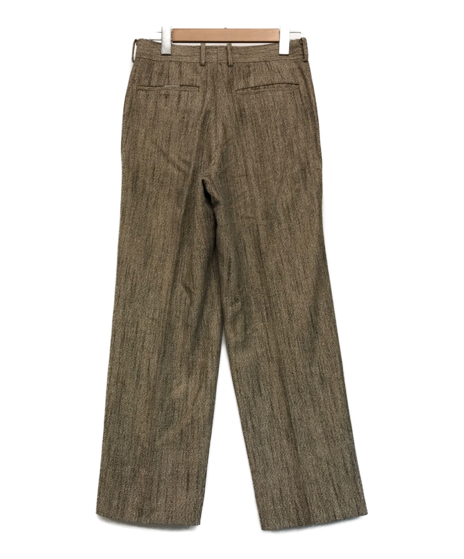 Wool tweed pants in neutrals - Auralee