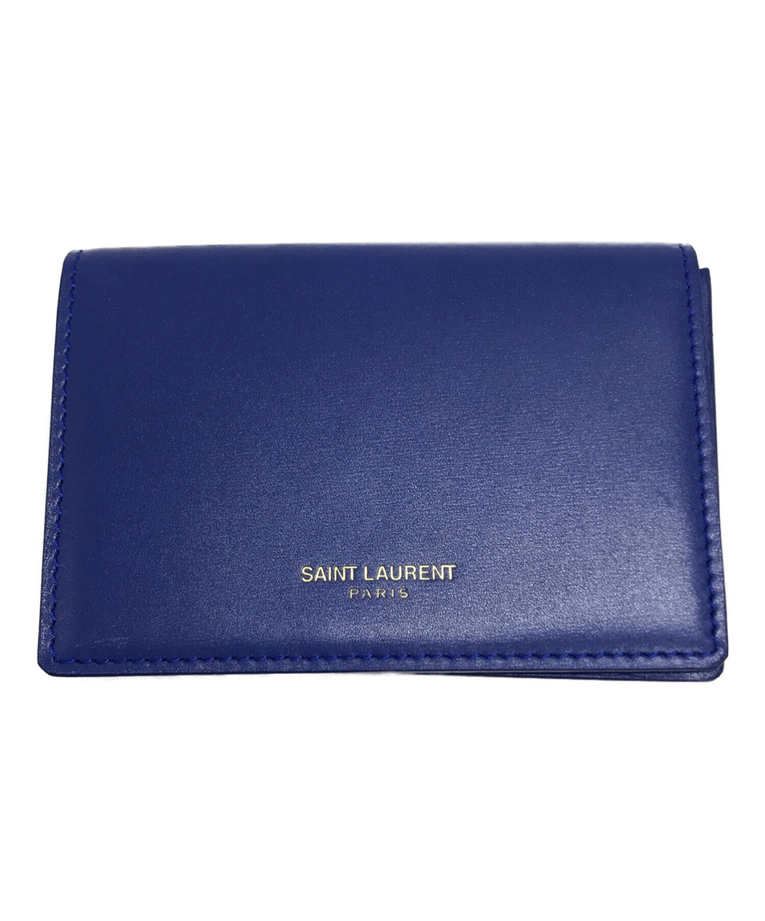 SAINT LAURENT サンローラン カードケース ブルーRIKOの財布