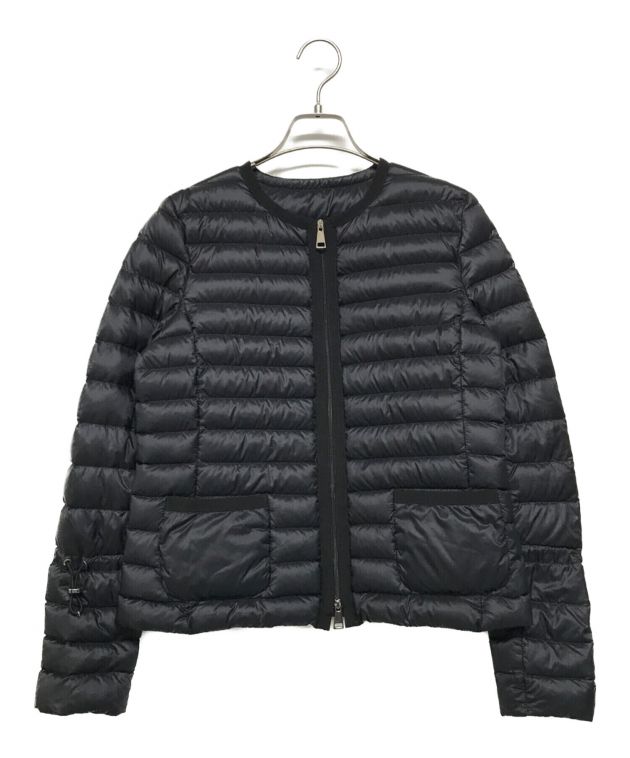 中古・古着通販】MONCLER (モンクレール) ノーカラーダウンジャケット ブラック サイズ:SIZE 0｜ブランド・古着通販  トレファク公式【TREFAC FASHION】スマホサイト