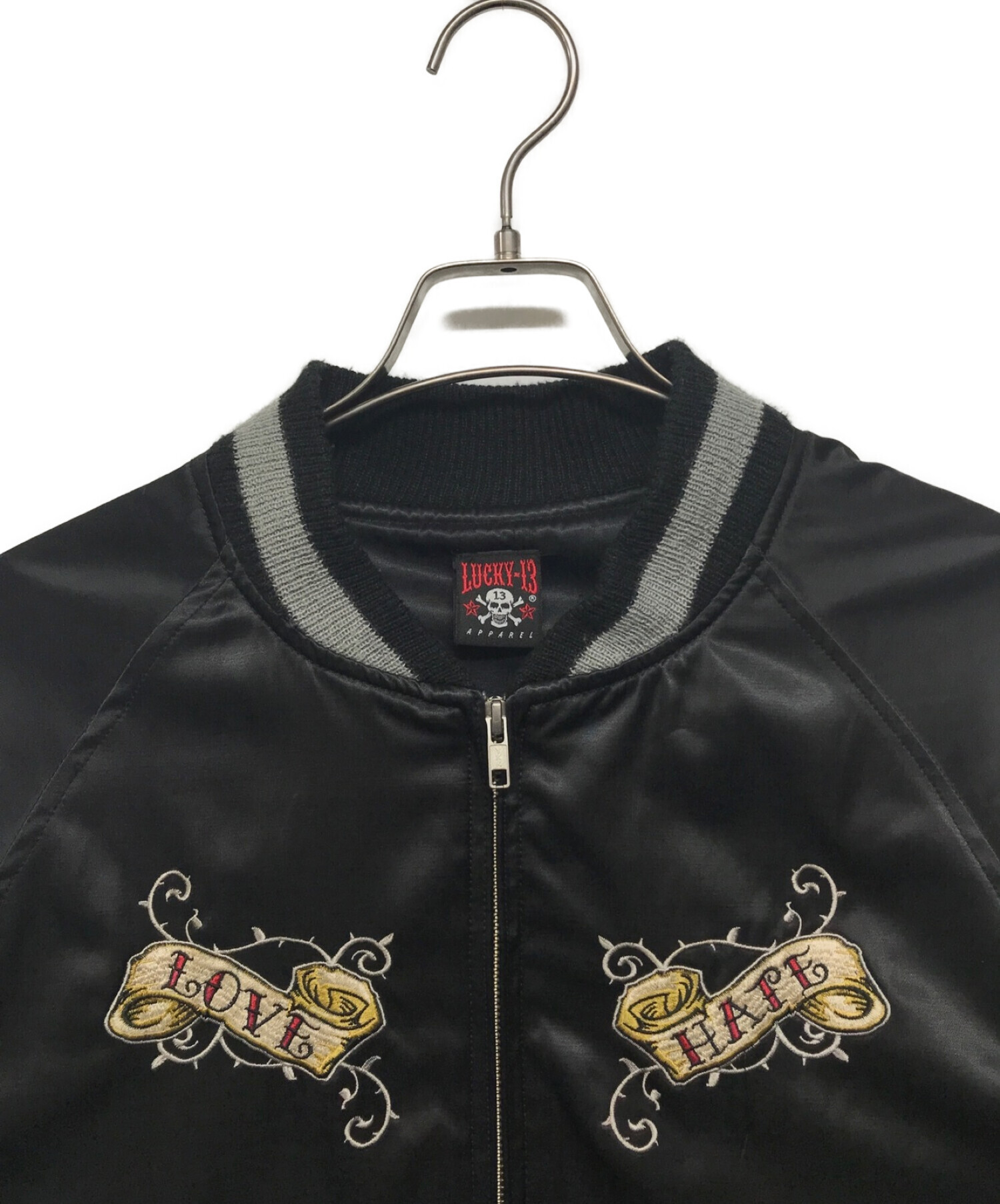 LUCKY 13 (ラッキーサーティーン) 【古着】スカジャン ブラック サイズ:SIZE M