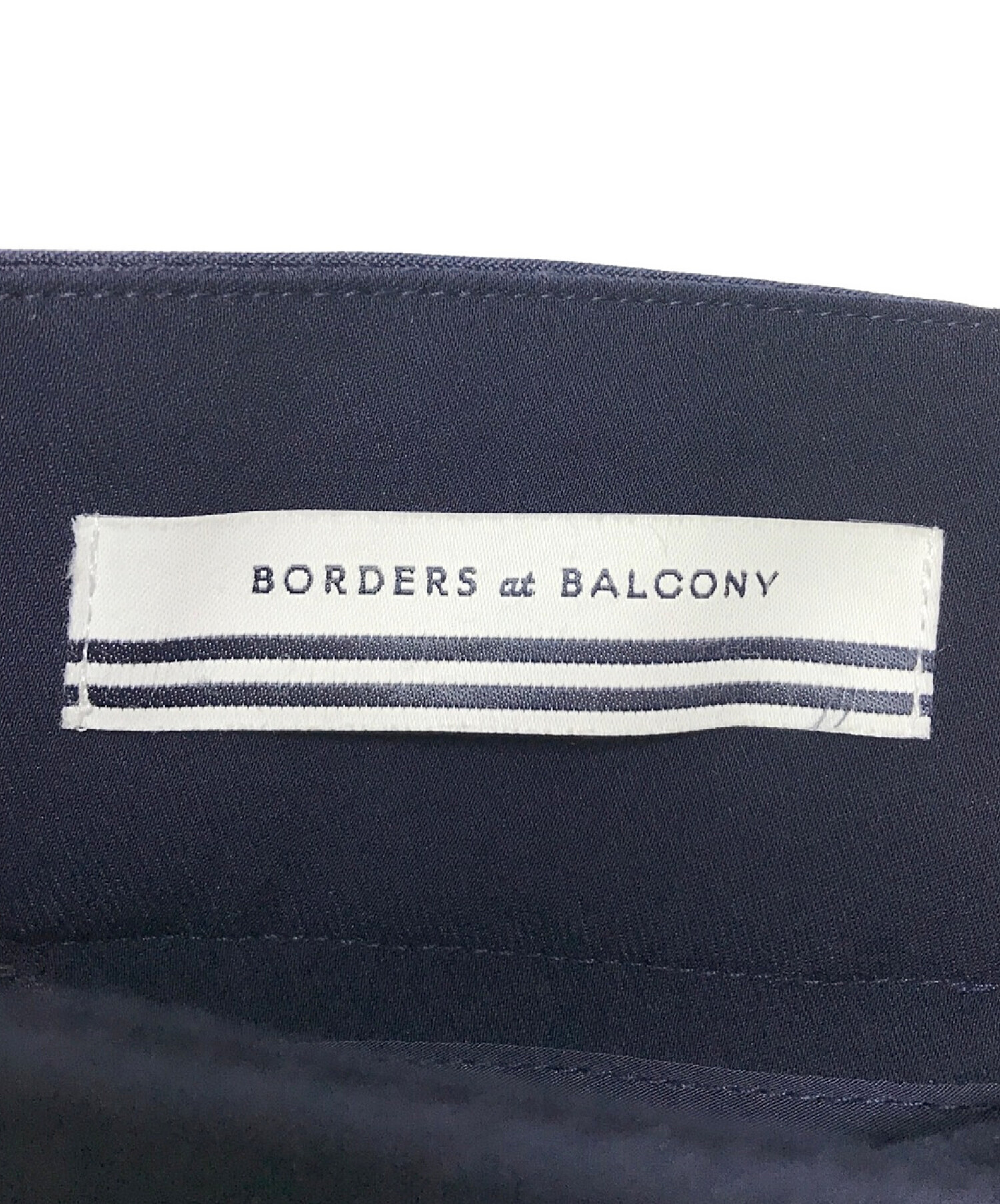 BORDERS at BALCONY (ボーダーズアットバルコニー) テーパードパンツ ネイビー サイズ:SIZE 34