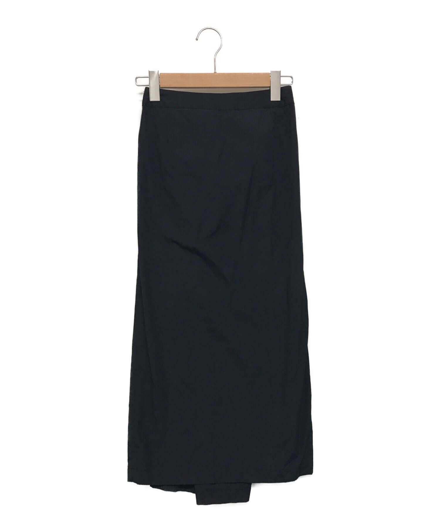 ISSEY MIYAKE (イッセイミヤケ) ラップスカート ブラック サイズ:1