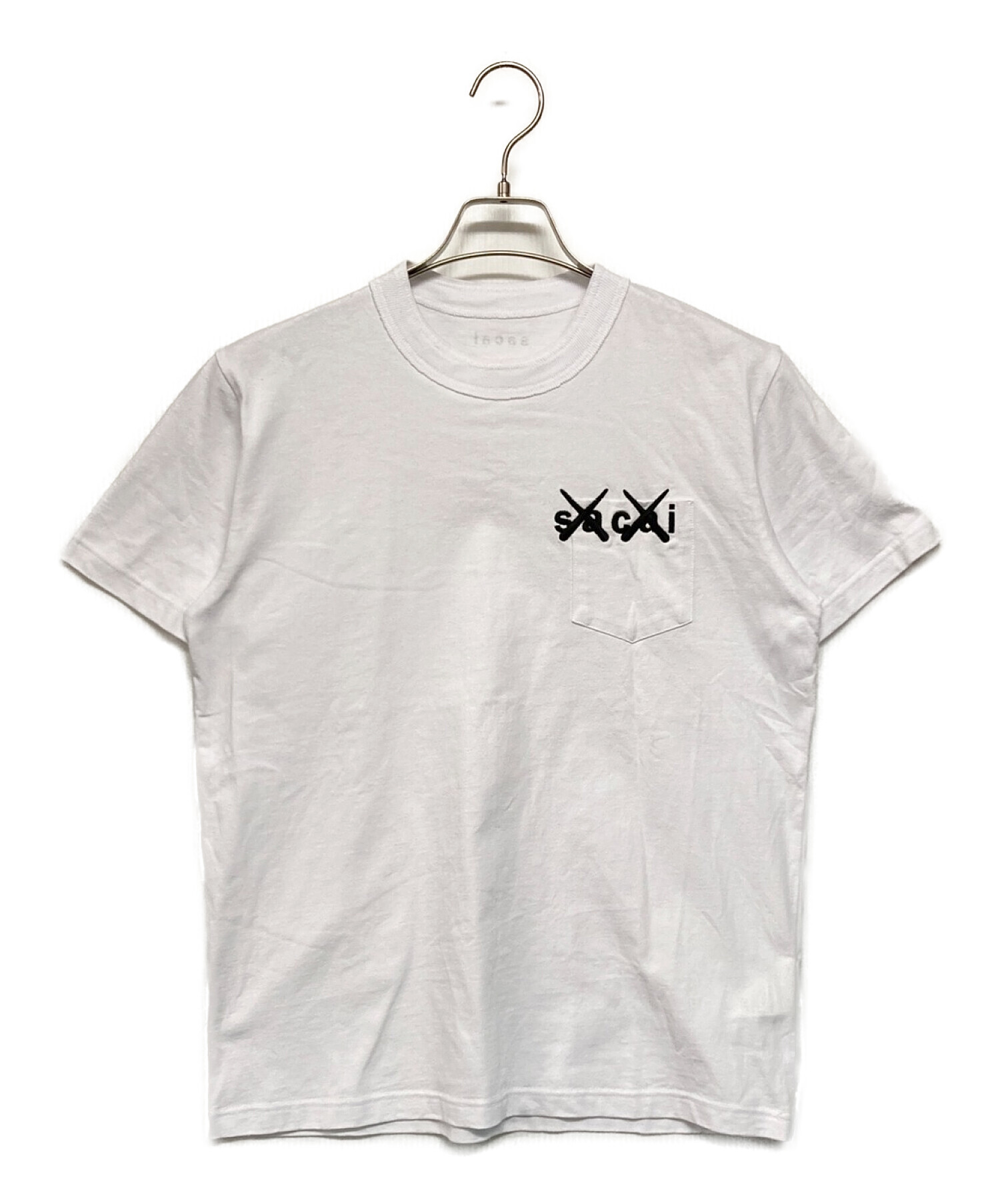 sacai (サカイ) KAWS (カウズ) Embroidery T-shirt ホワイト サイズ:SIZE 1