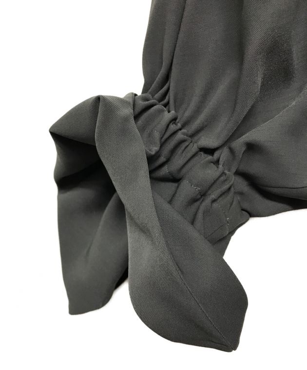 ENFOLD (エンフォルド) DESIGN-CUFF DRESS グレー サイズ:36