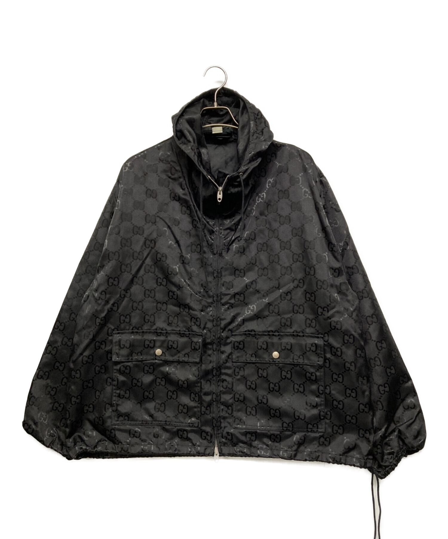 中古・古着通販】GUCCI (グッチ) GG ECO NYLON PARKA ブラック サイズ