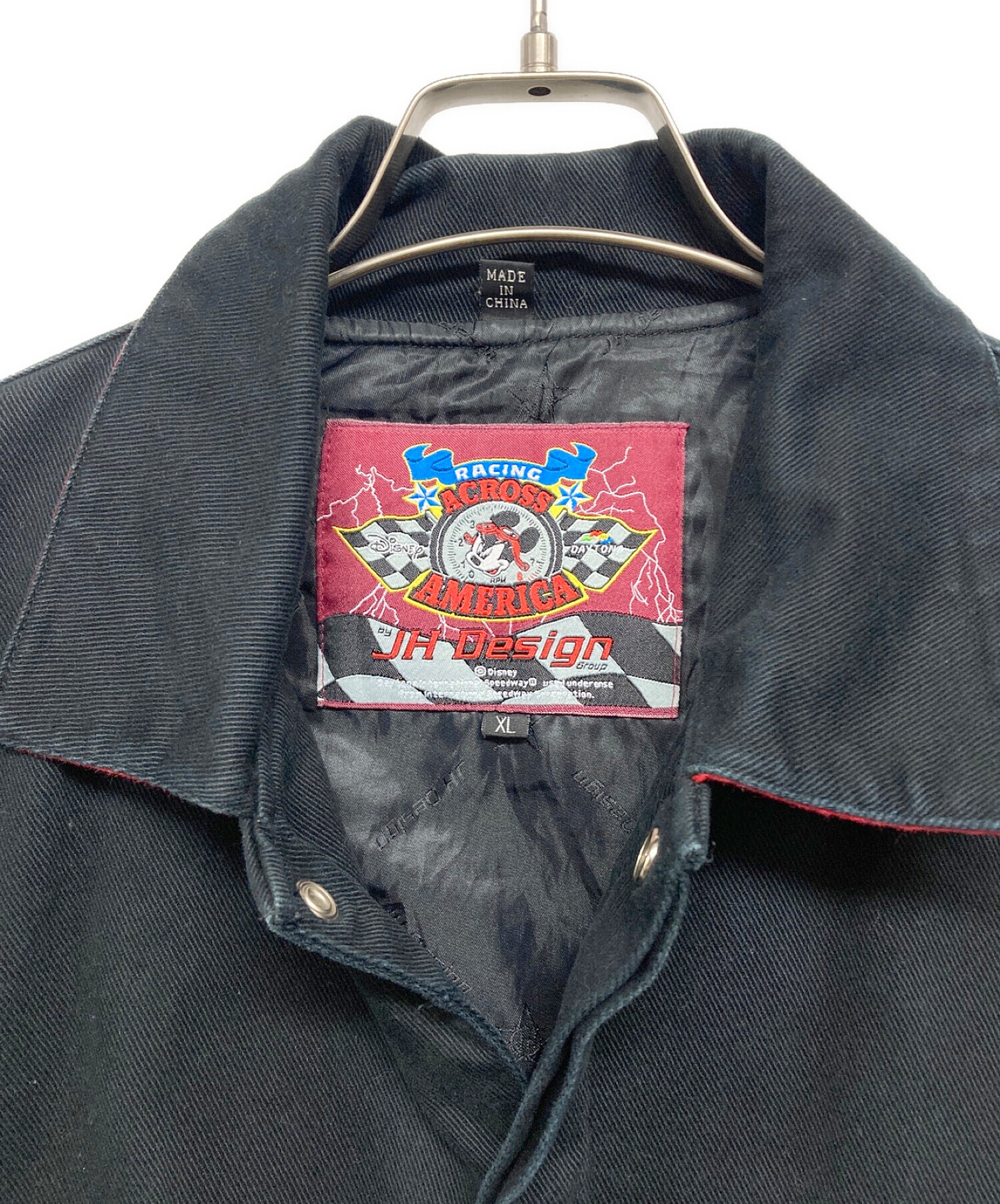 ACROSS THE VINTAGE (アクロスザヴィンテージ) DISNEY (ディズニー) 【古着】レーシングジャケット ブラック サイズ:XL