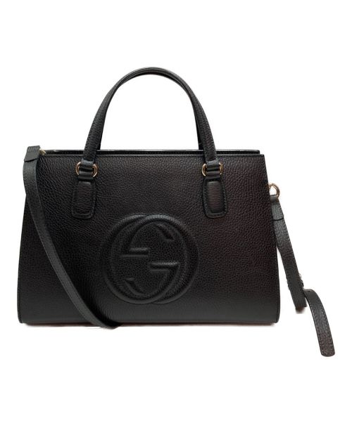 【中古・古着通販】GUCCI (グッチ) 2WAYショルダーバッグ ブラック｜ブランド・古着通販 トレファク公式【TREFAC  FASHION】スマホサイト