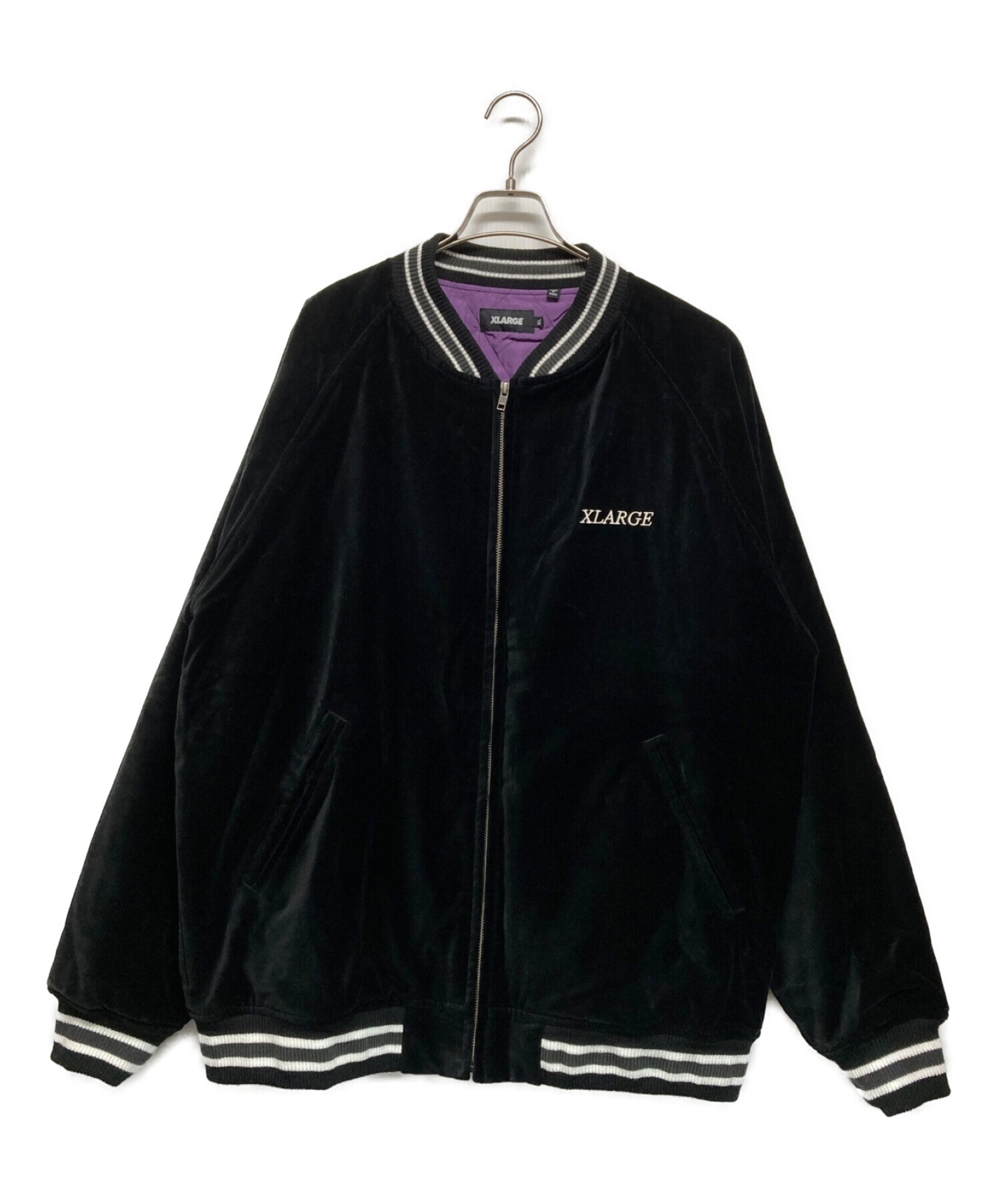 X-LARGE (エクストララージ) VELOR SOUVENIR JACKET ブラック サイズ:SIZE XL