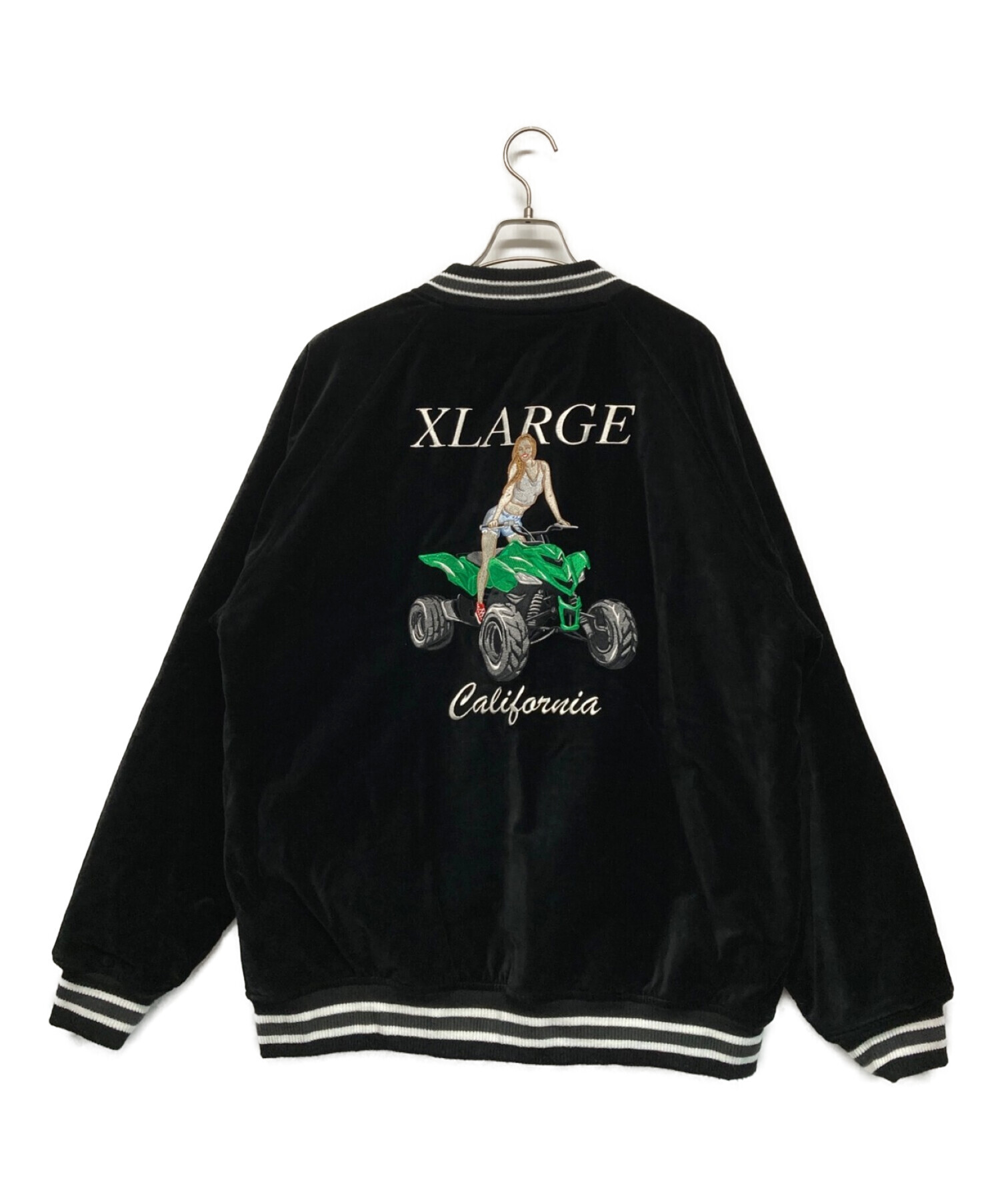 X-LARGE (エクストララージ) VELOR SOUVENIR JACKET ブラック サイズ:SIZE XL