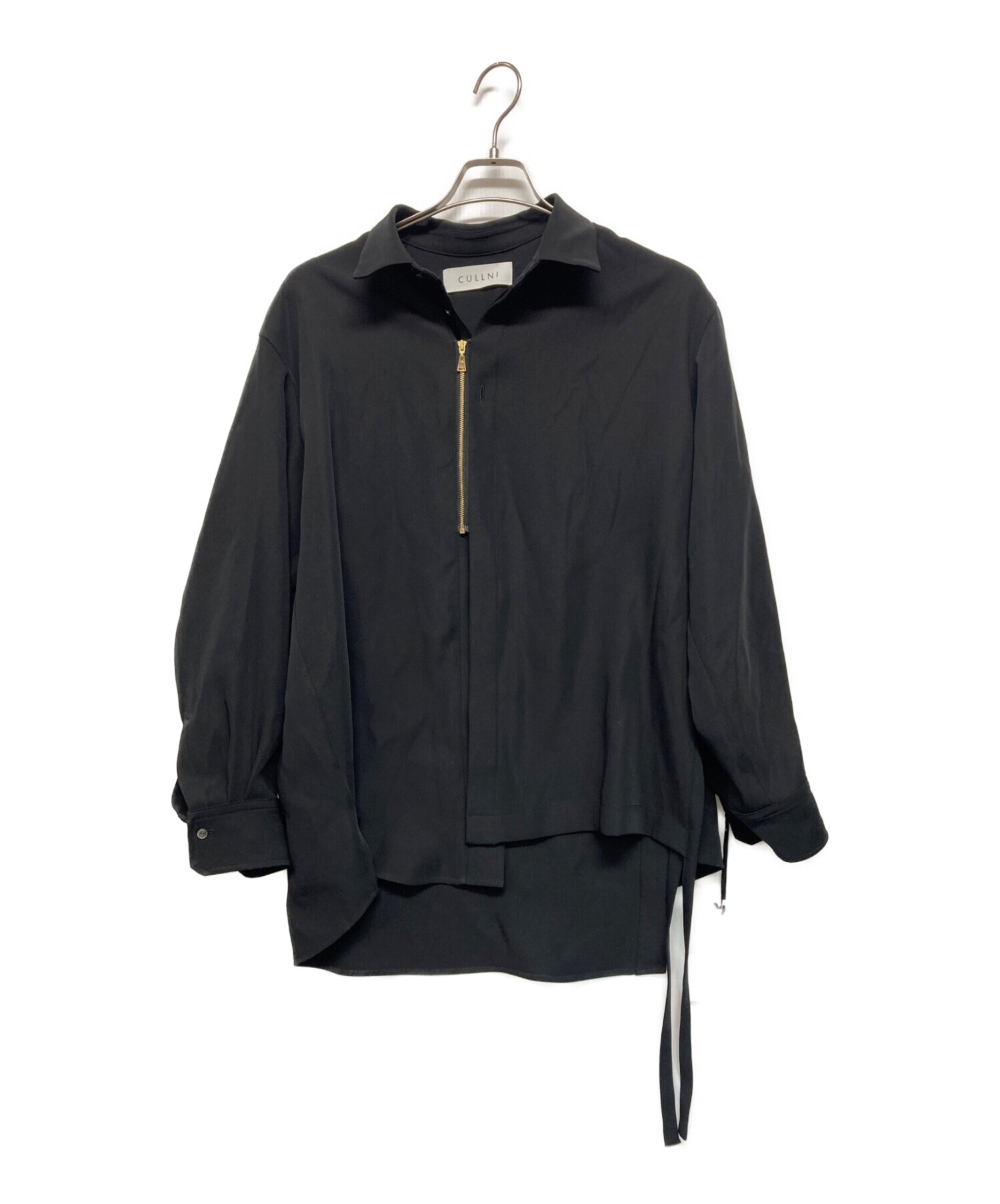CULLNI (クルニ) フロントジップシャツ ブラック サイズ:1