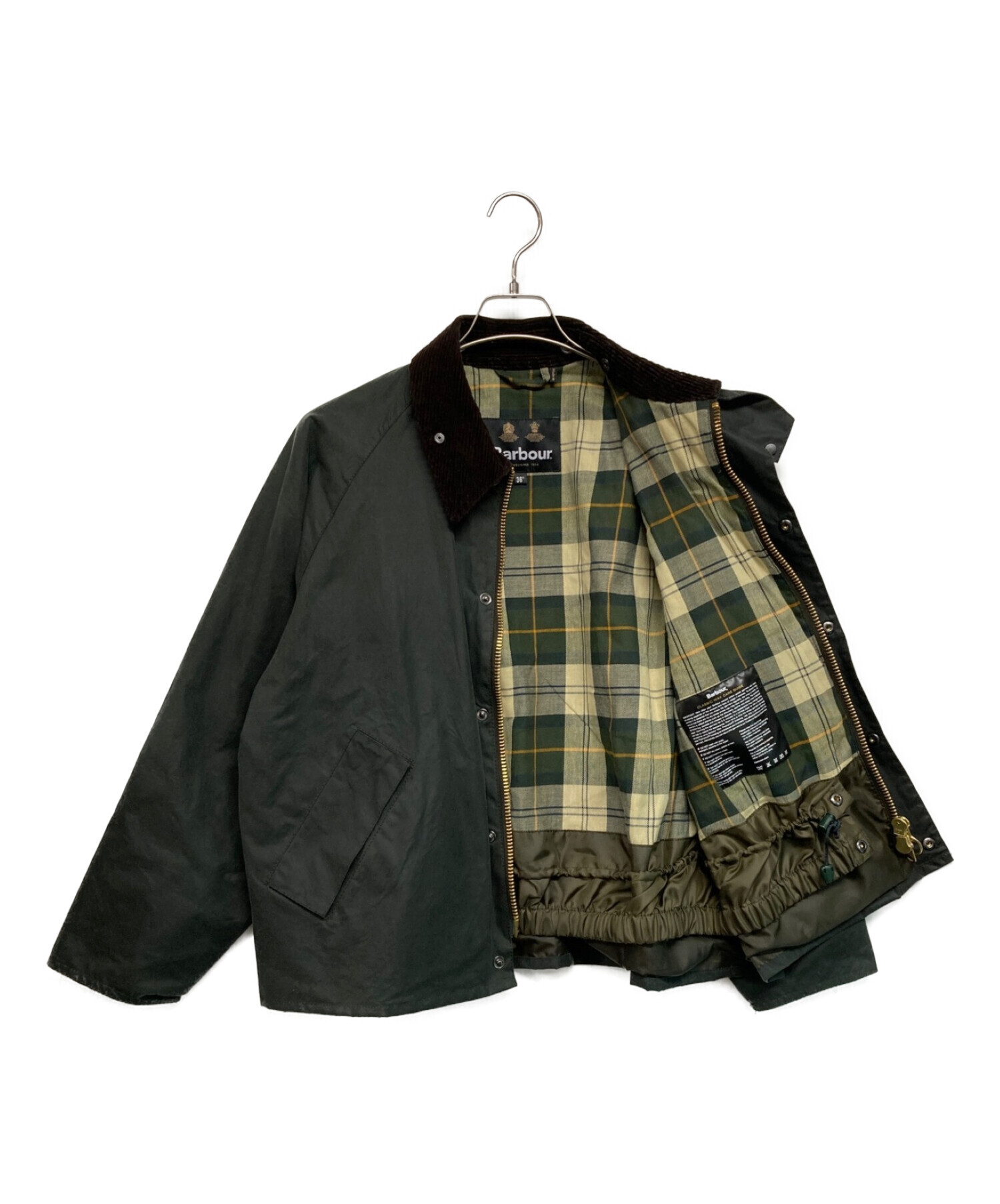 中古・古着通販】Barbour (バブアー) TRANSPORTワックスジャケット オリーブ サイズ:SIZE 36｜ブランド・古着通販  トレファク公式【TREFAC FASHION】スマホサイト