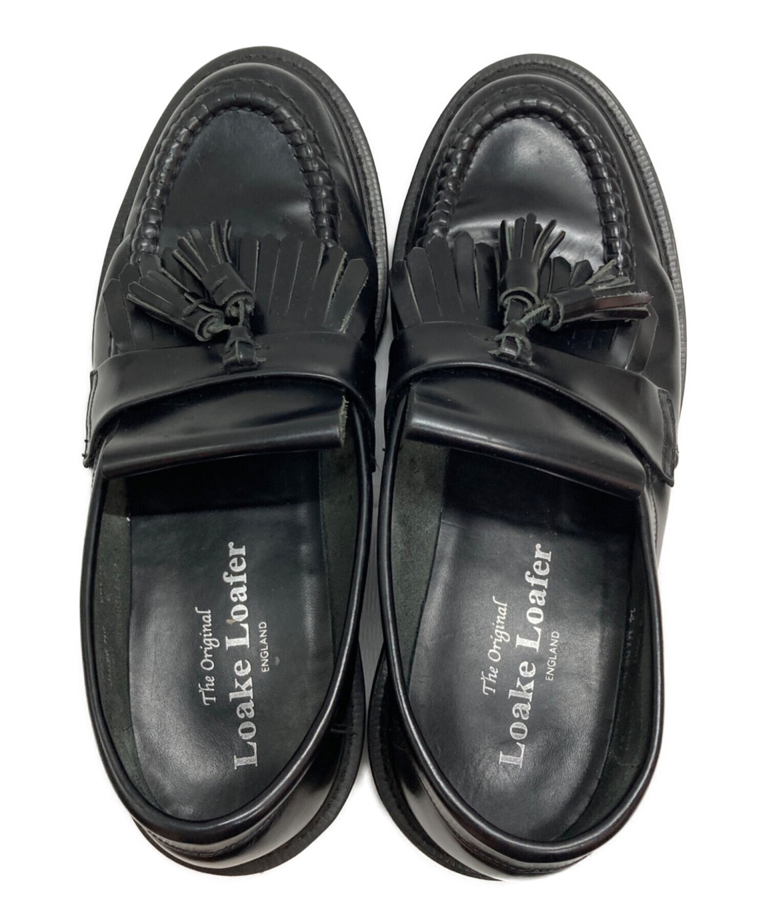 LOAKE (ローク) タッセルローファー ブラック サイズ:SIZE 7