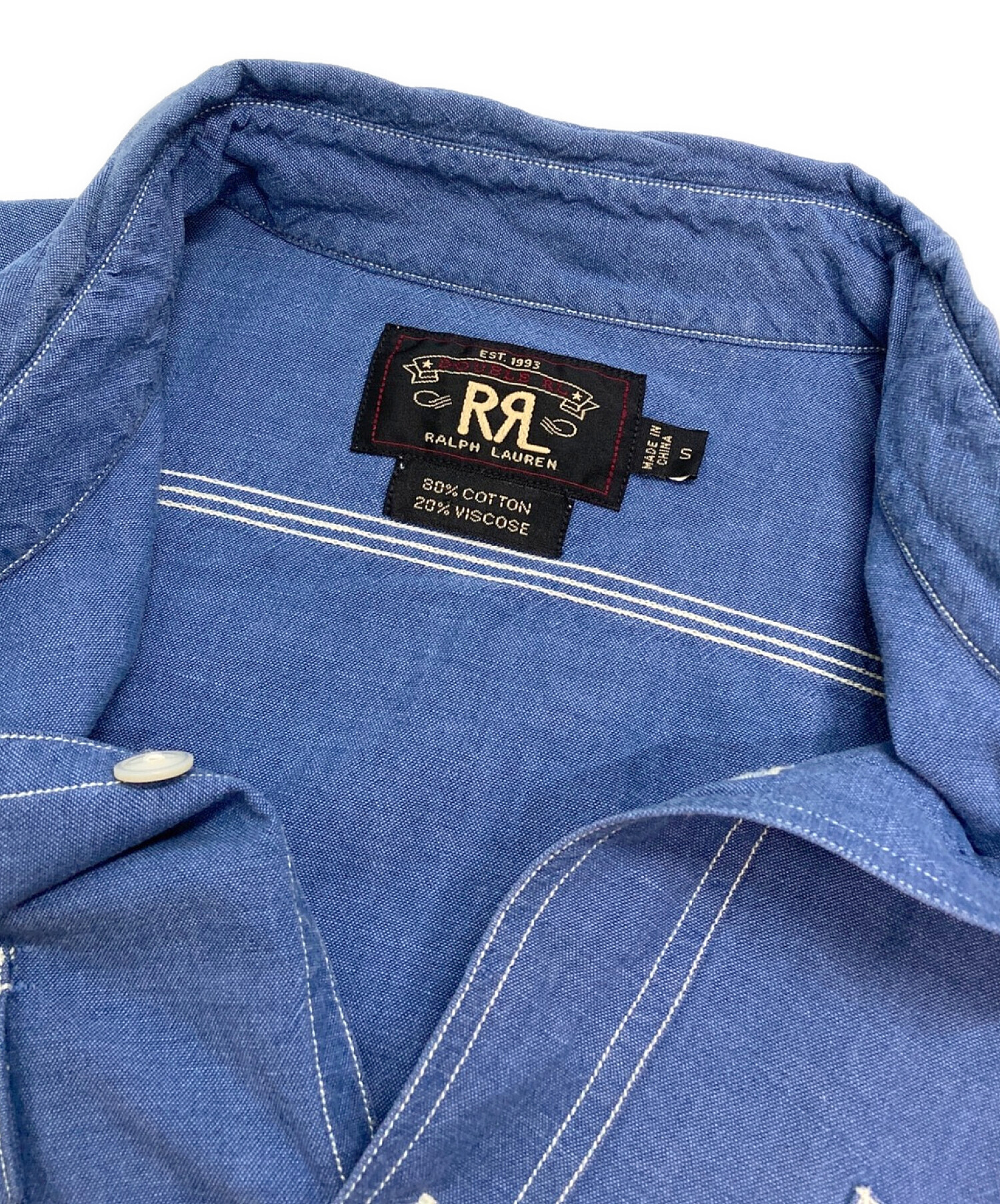 中古・古着通販】RRL (ダブルアールエル) シャツ インディゴ サイズ