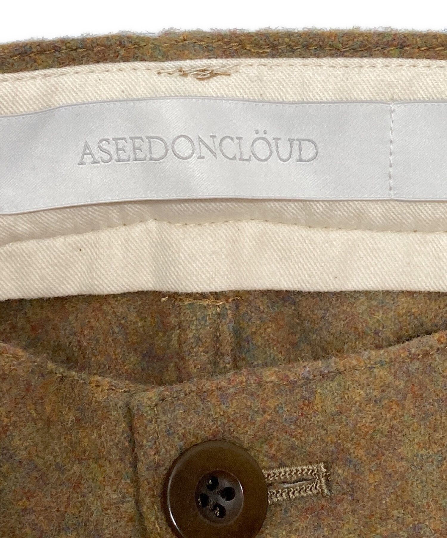 中古・古着通販】ASEEDONCLOUD (アシードンクラウド) 立体ウールパンツ ブラウン サイズ:SIZE XS｜ブランド・古着通販  トレファク公式【TREFAC FASHION】スマホサイト