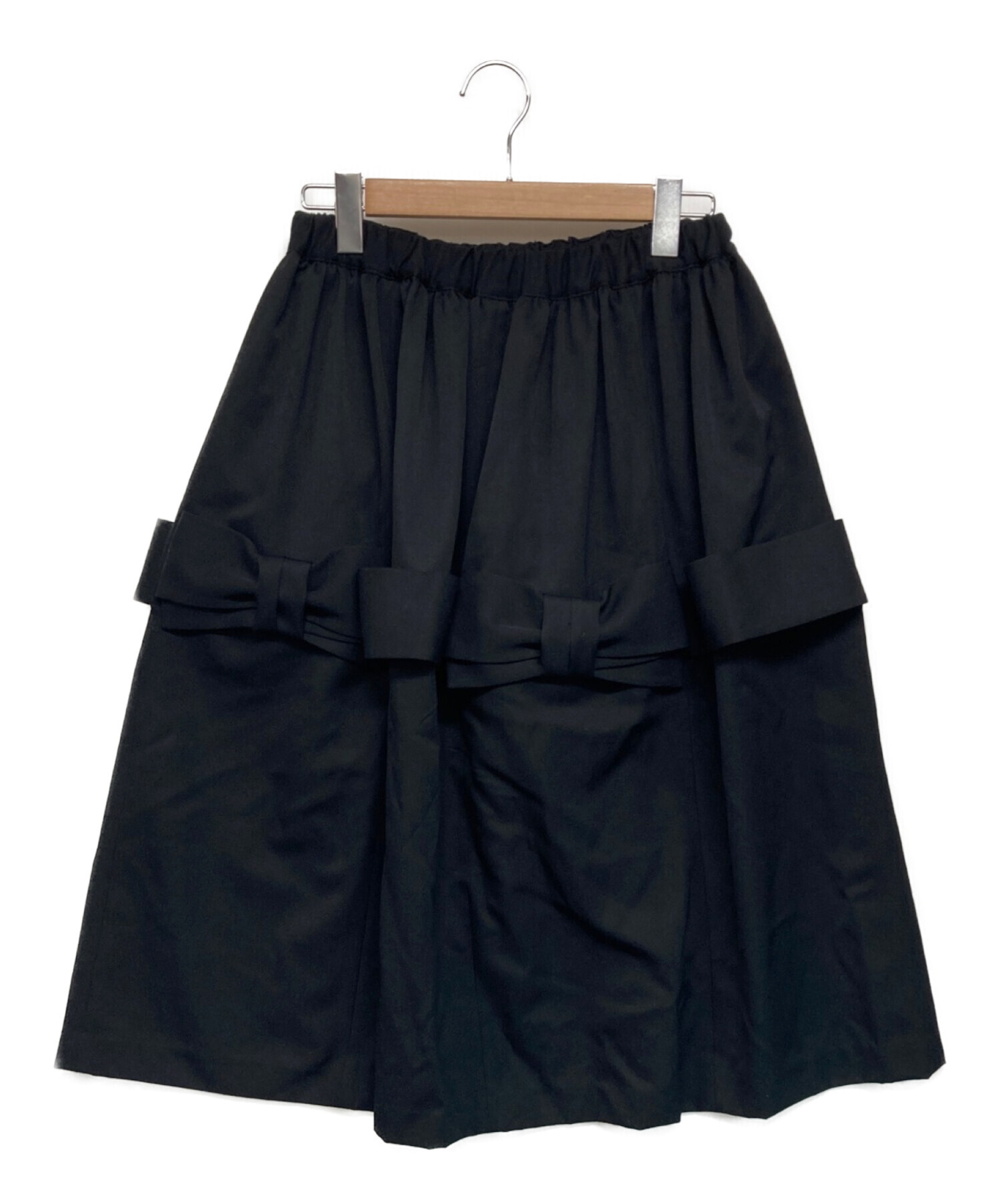 COMME des GARCONS GIRL (コムデギャルソンガール) ウールリボンスカート ブラック サイズ:SIZE S