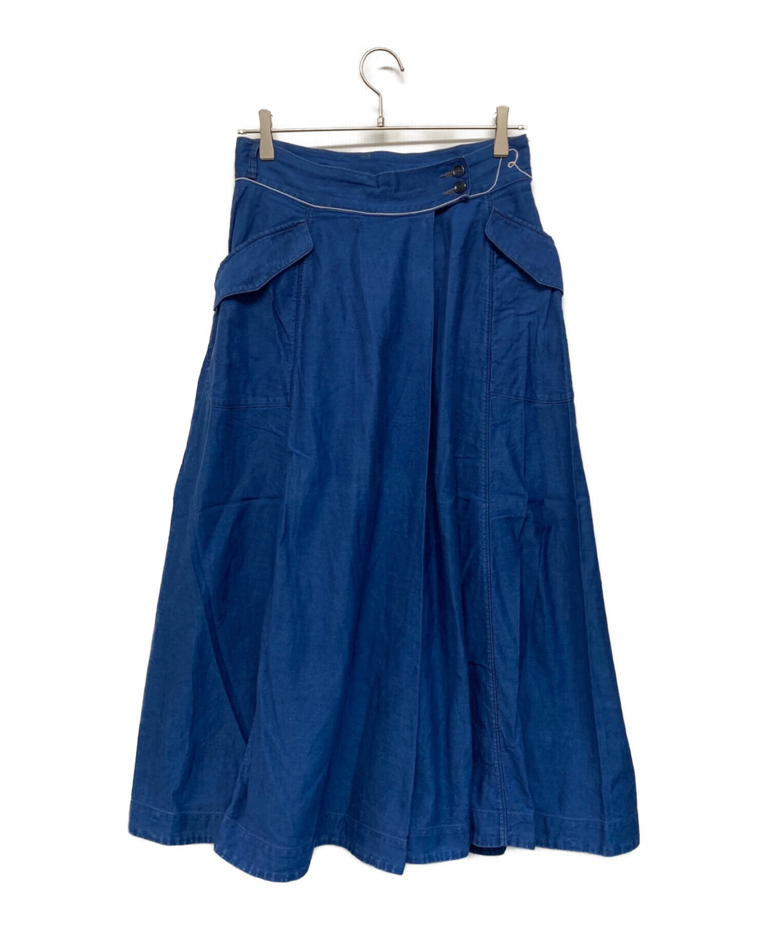45R 45rpm インディゴプリーツSKIRT スカート 藍染 - スカート