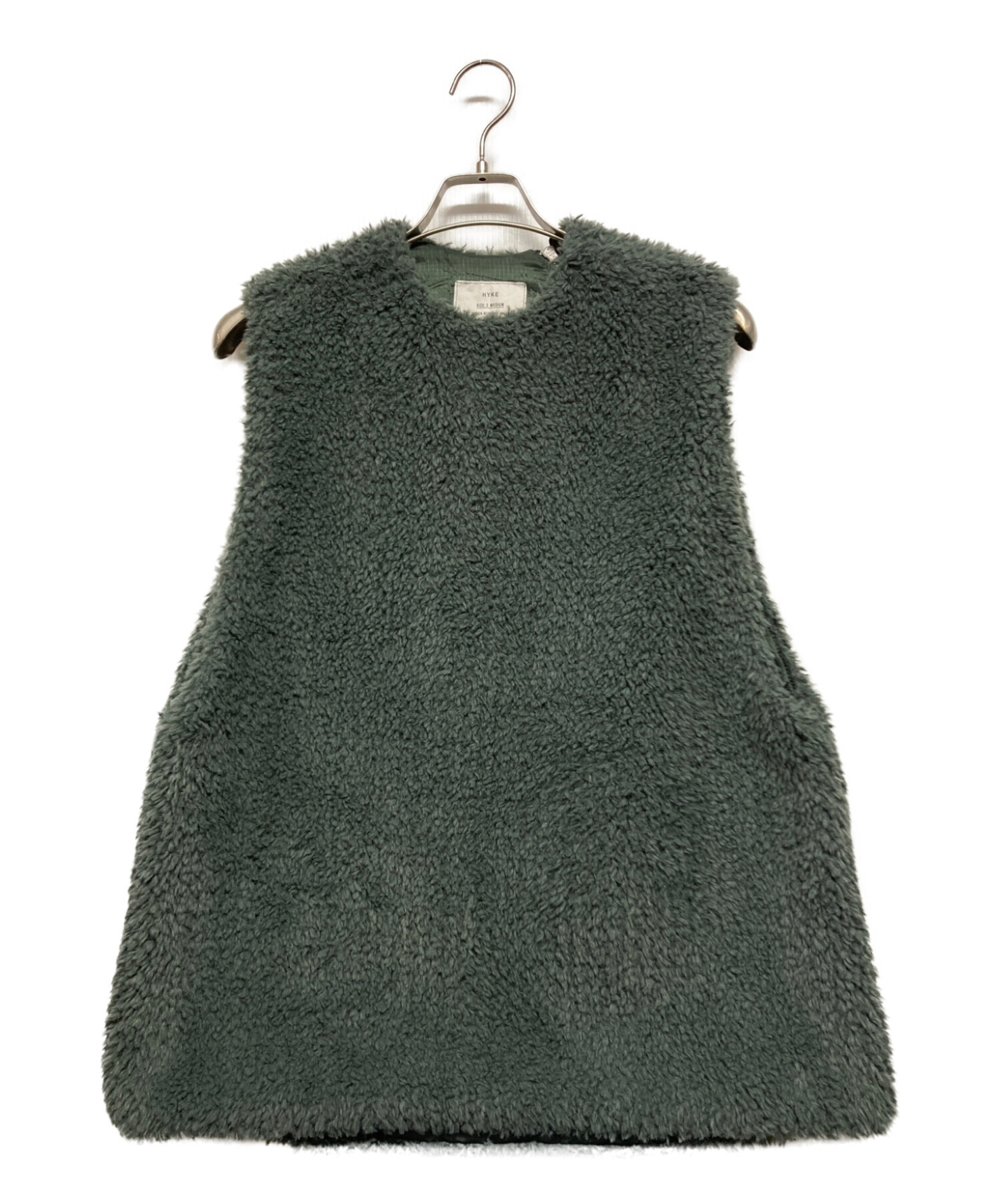 HYKE (ハイク) FAUX SHEARLING VEST グレー サイズ:SIZE M